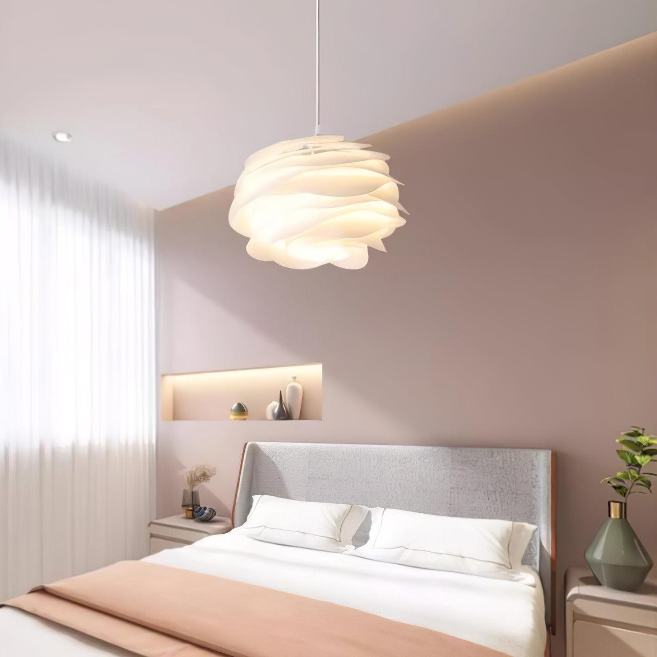 Solara Lampe suspendue en PVC motif rose floral superposé romantique - Neutralighting