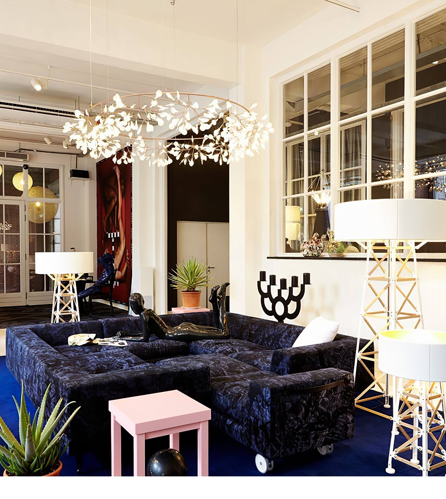 Lustra Chandelier Rose Gold Firefly LED Branch - Neutralighting