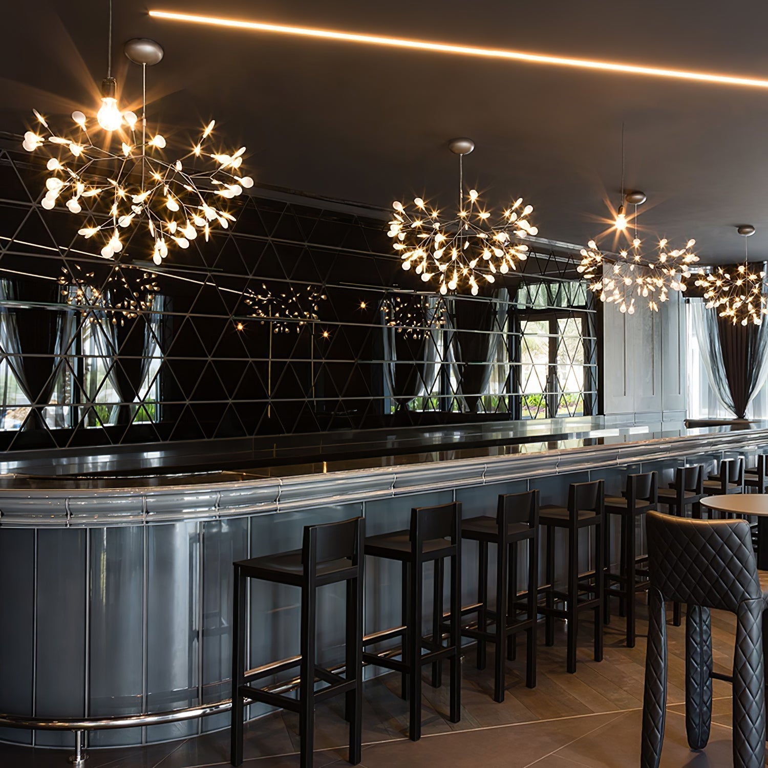 Lustra Chandelier Rose Gold Firefly LED Branch - Neutralighting