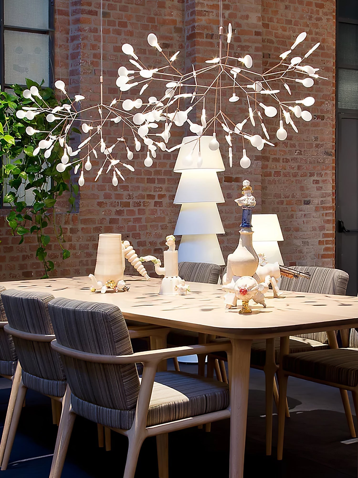 Lustra Chandelier Rose Gold Firefly LED Branch - Neutralighting