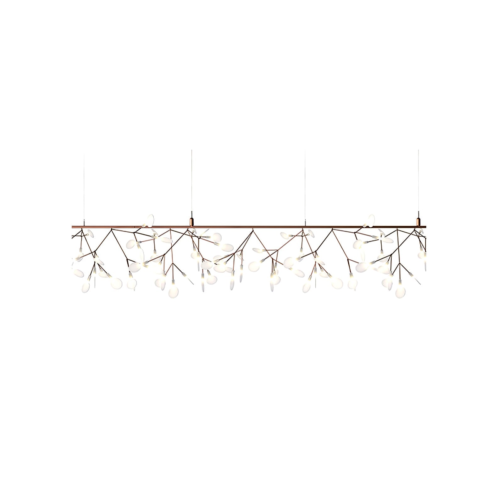 Lustra Chandelier Rose Gold Firefly LED Branch - Neutralighting
