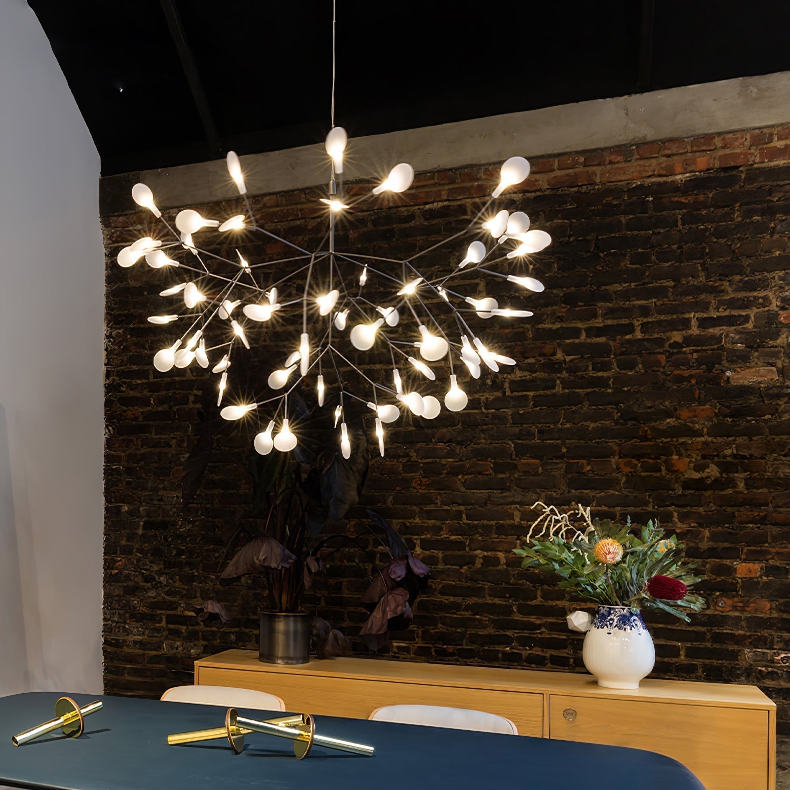 Lustra Chandelier Rose Gold Firefly LED Branch - Neutralighting