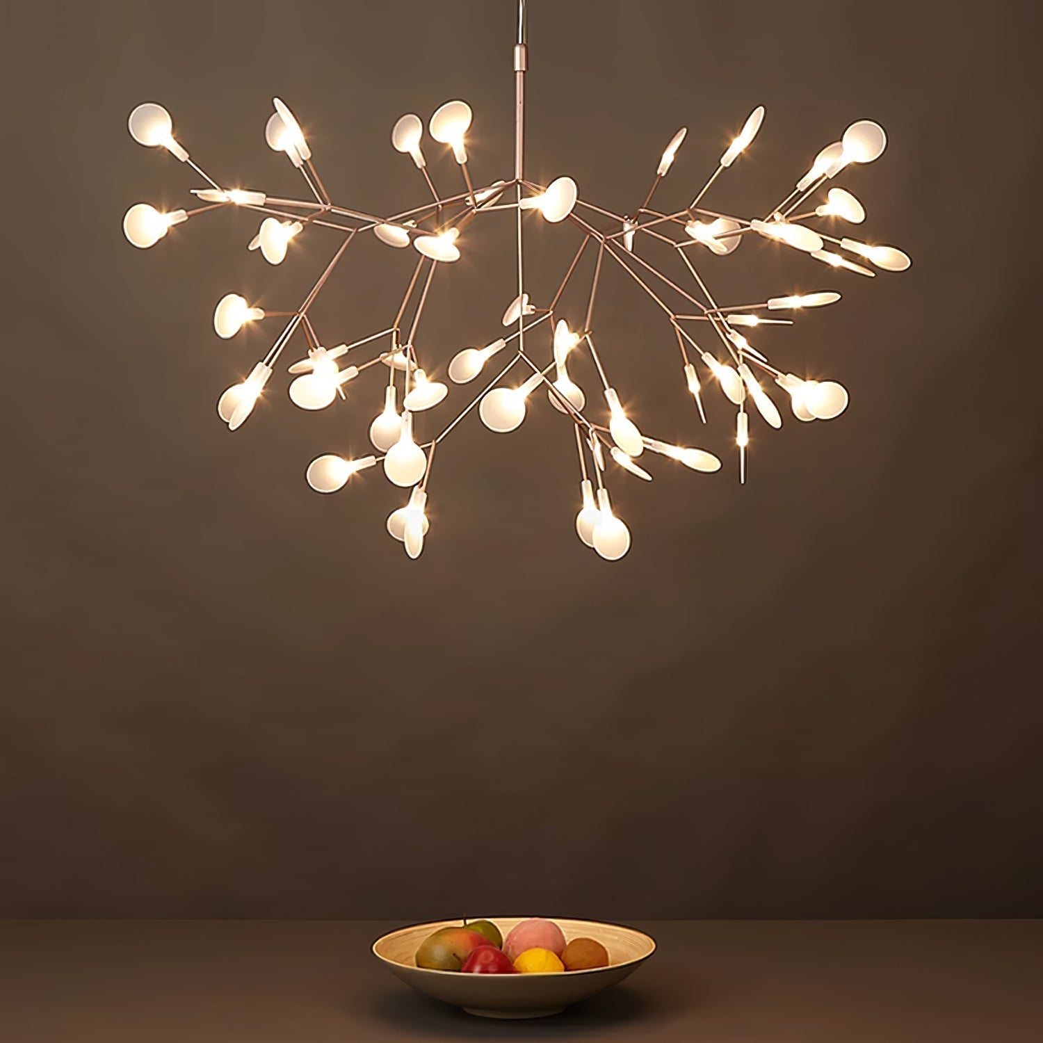 Lustra Chandelier Rose Gold Firefly LED Branch - Neutralighting