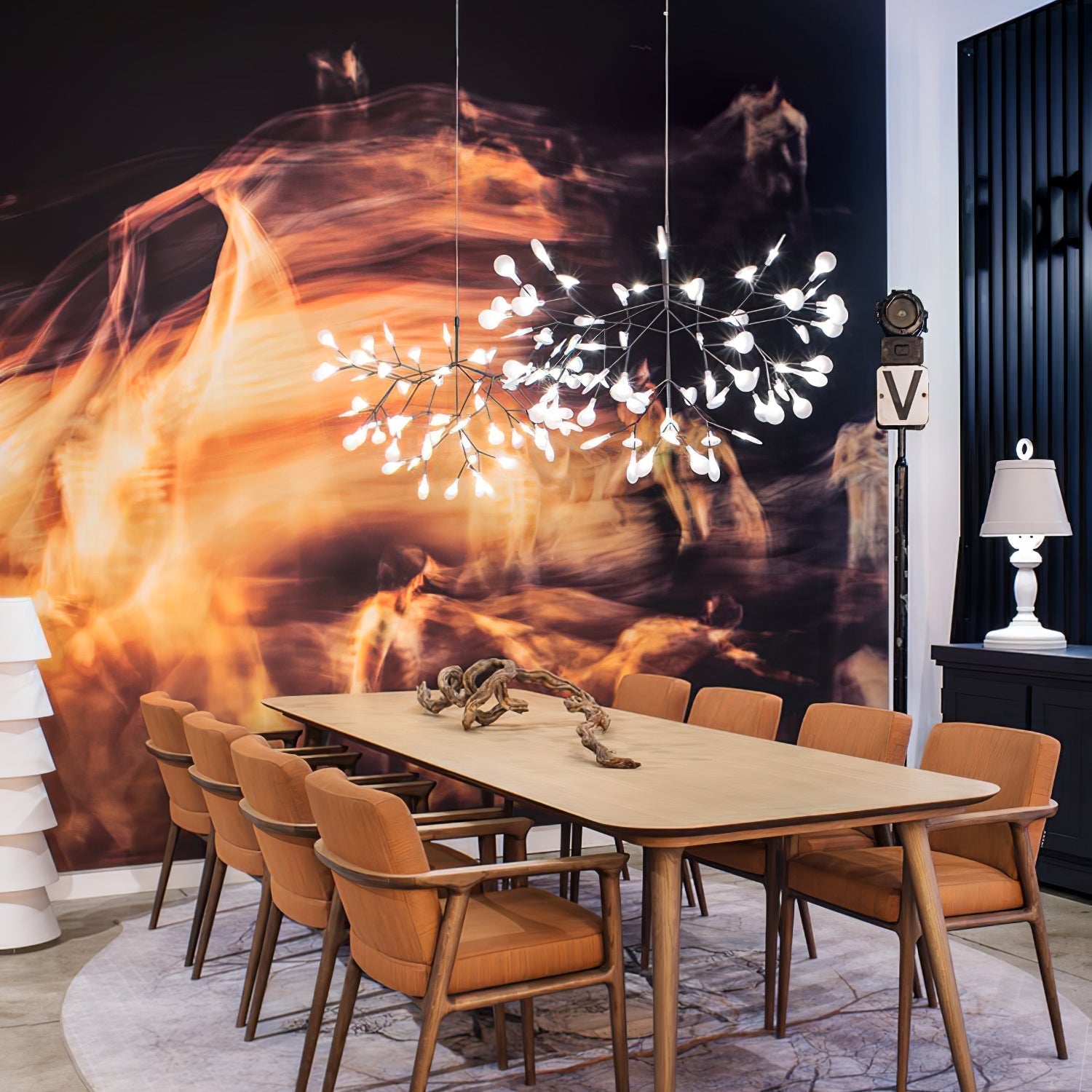 Lustra Chandelier Rose Gold Firefly LED Branch - Neutralighting