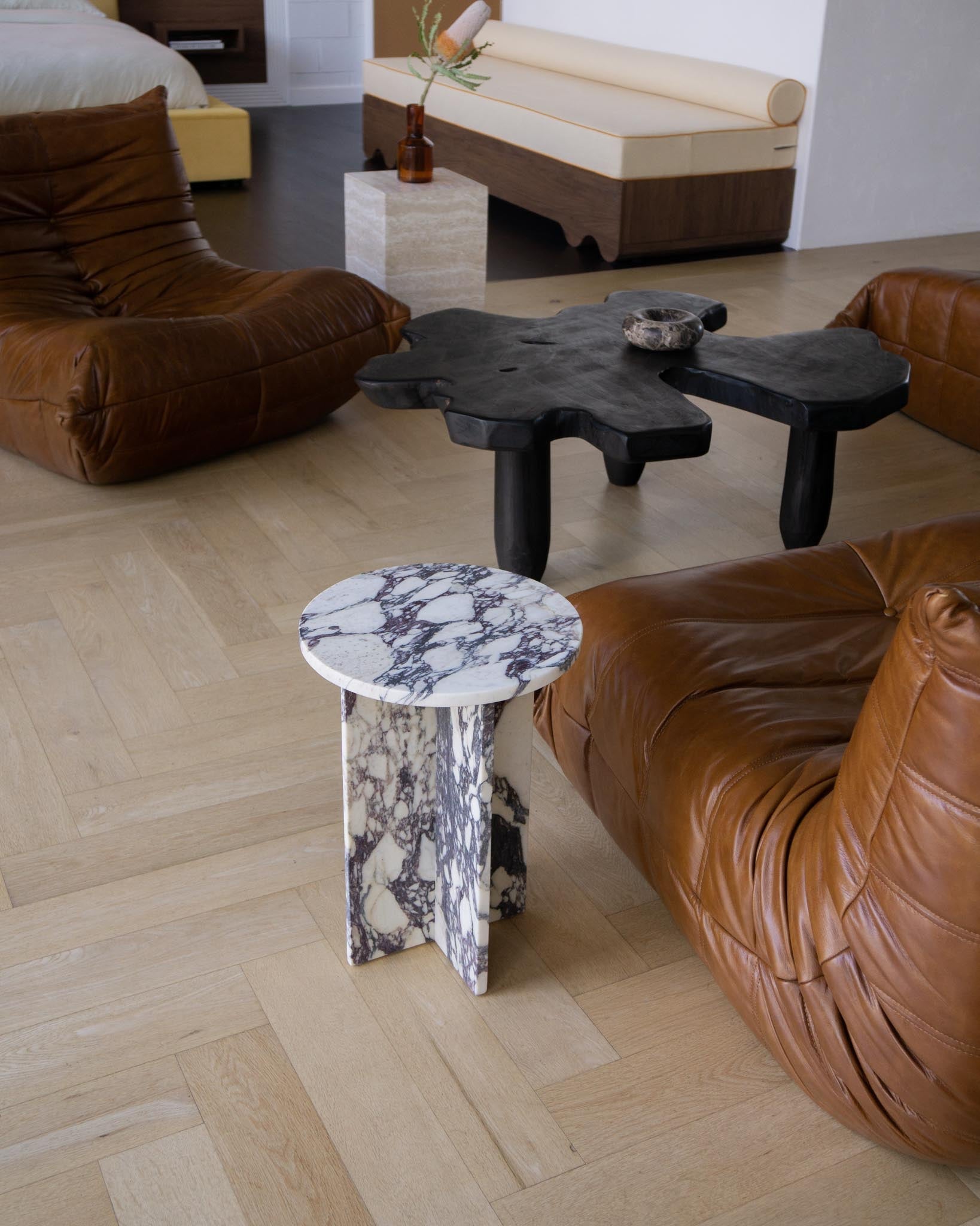 Acariel Modern Minimalist Marble Side Table Accessories - Lamp Copper