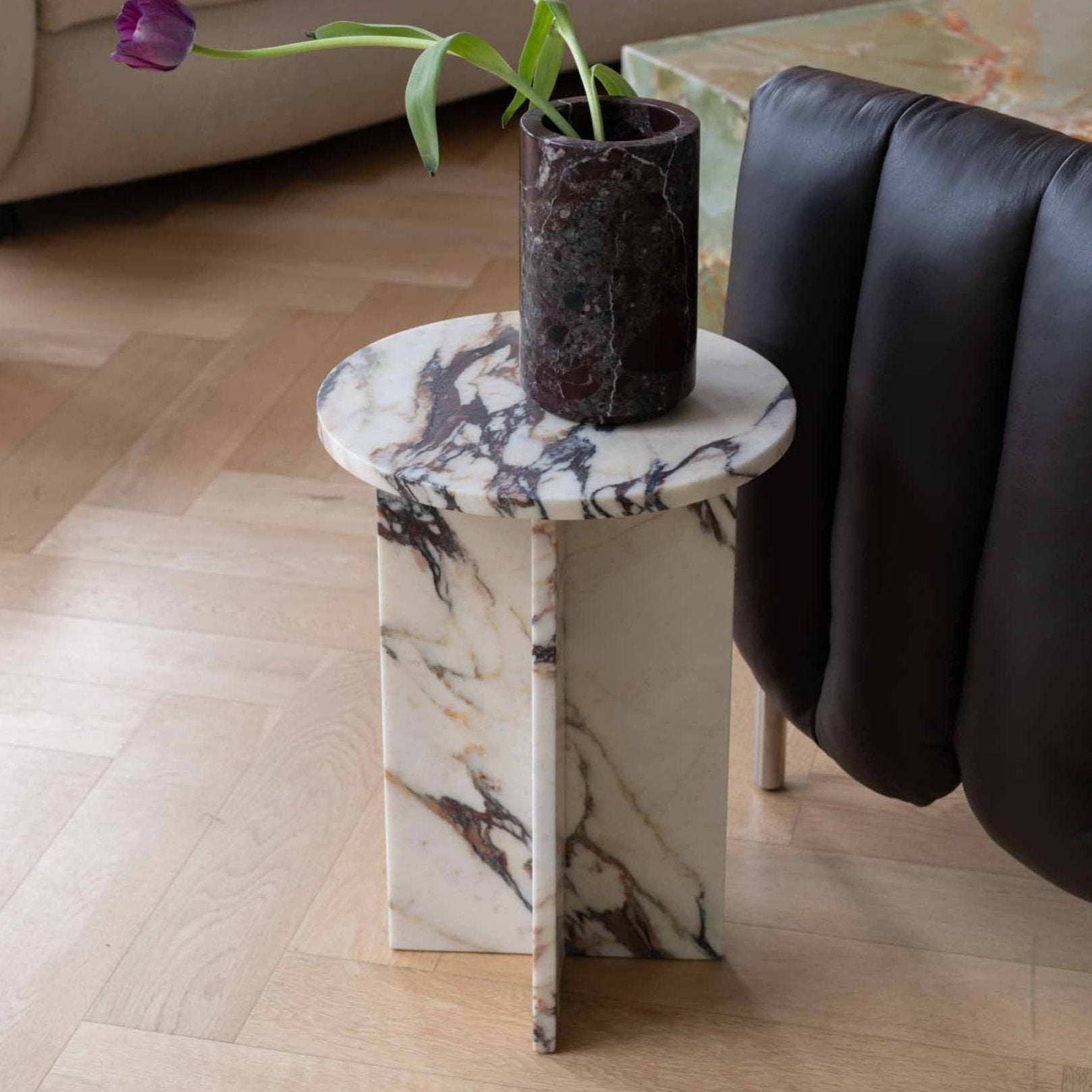 Acariel Modern Minimalist Marble Side Table Accessories - Lamp Copper