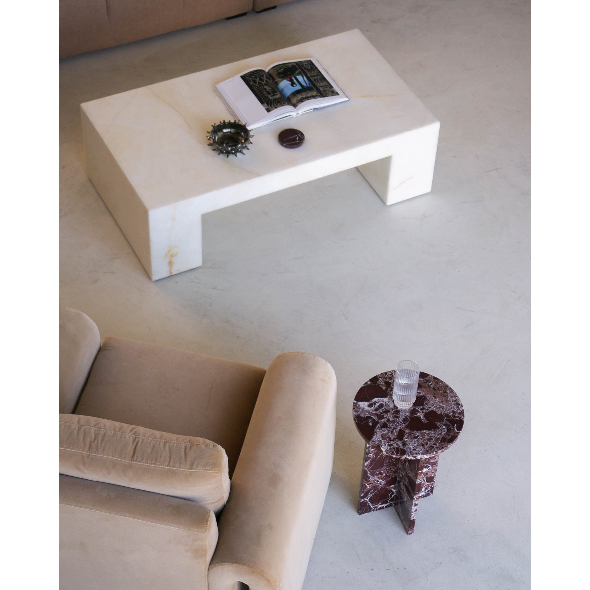 Acariel Modern Minimalist Marble Side Table Accessories - Lamp Copper