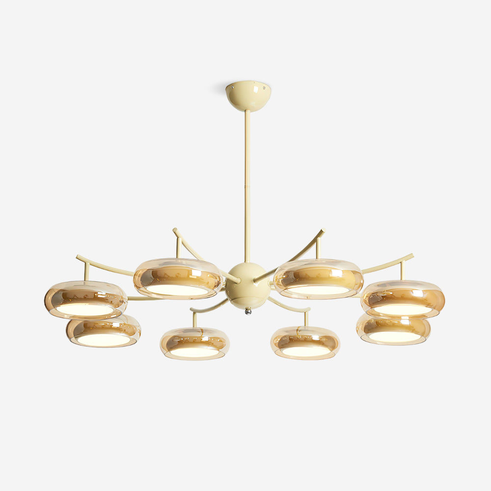 Rotan Lustre Orbes en Verre Crème Sérénité - Neutralighting