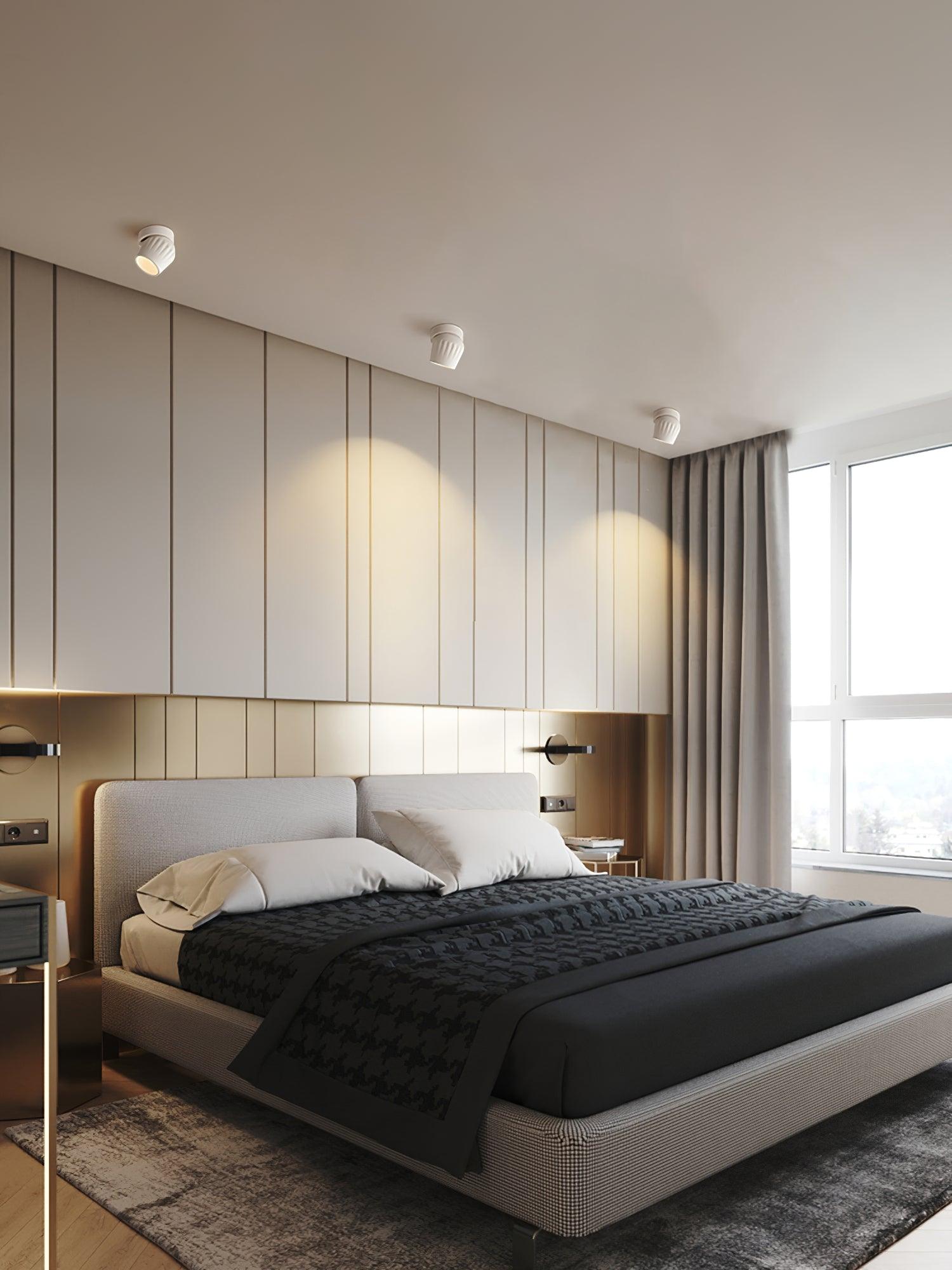 Solara Projecteur aluminium nervuré rotatif minimaliste - Neutralighting