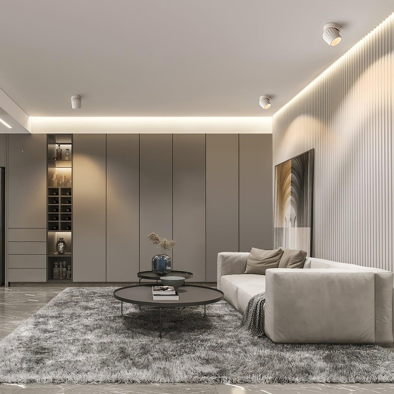 Solara Projecteur aluminium nervuré rotatif minimaliste - Neutralighting