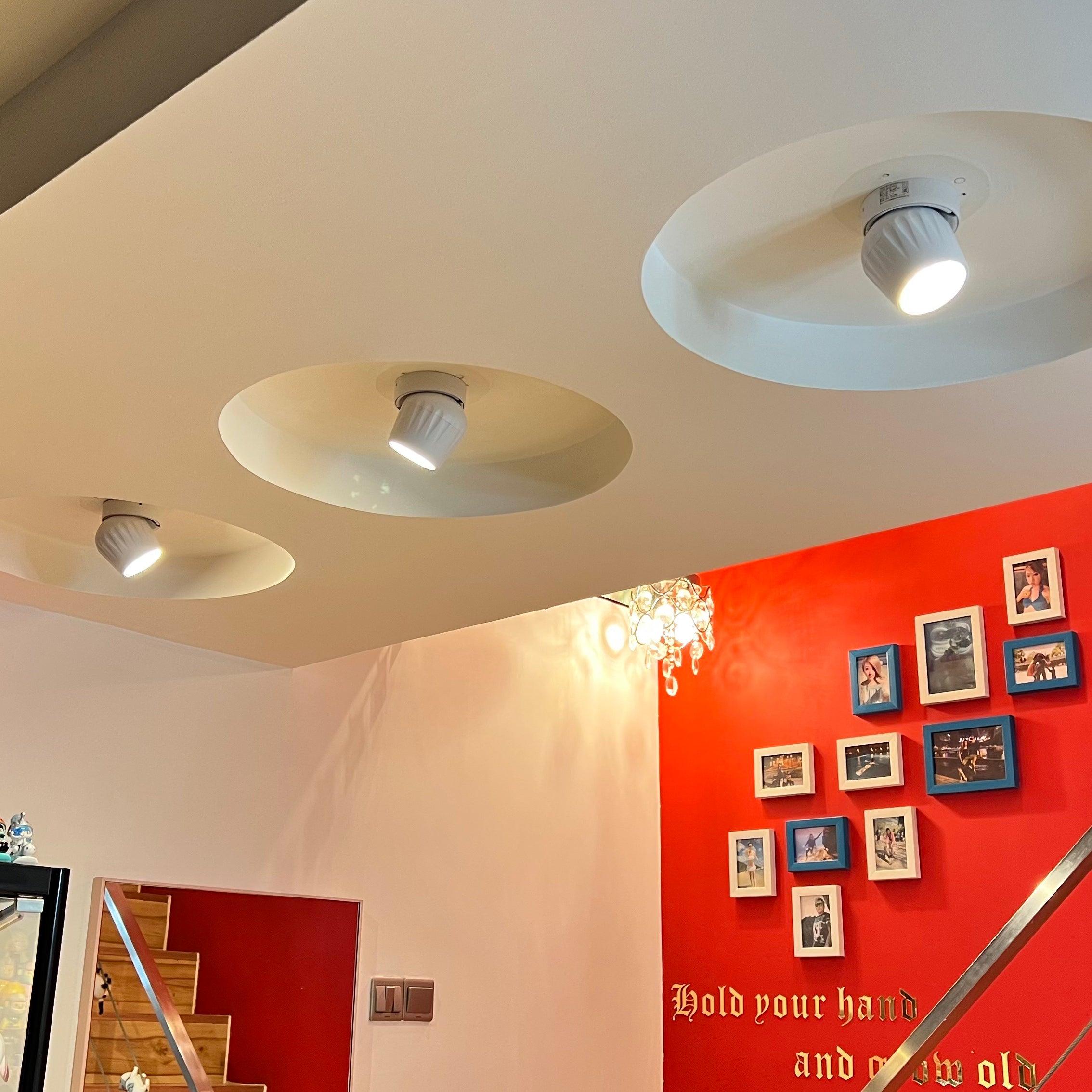 Solara Projecteur aluminium nervuré rotatif minimaliste - Neutralighting