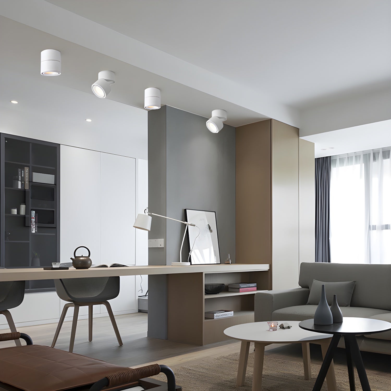 Solara Plafonnier en aluminium, spot orientable et minimaliste - Neutralighting