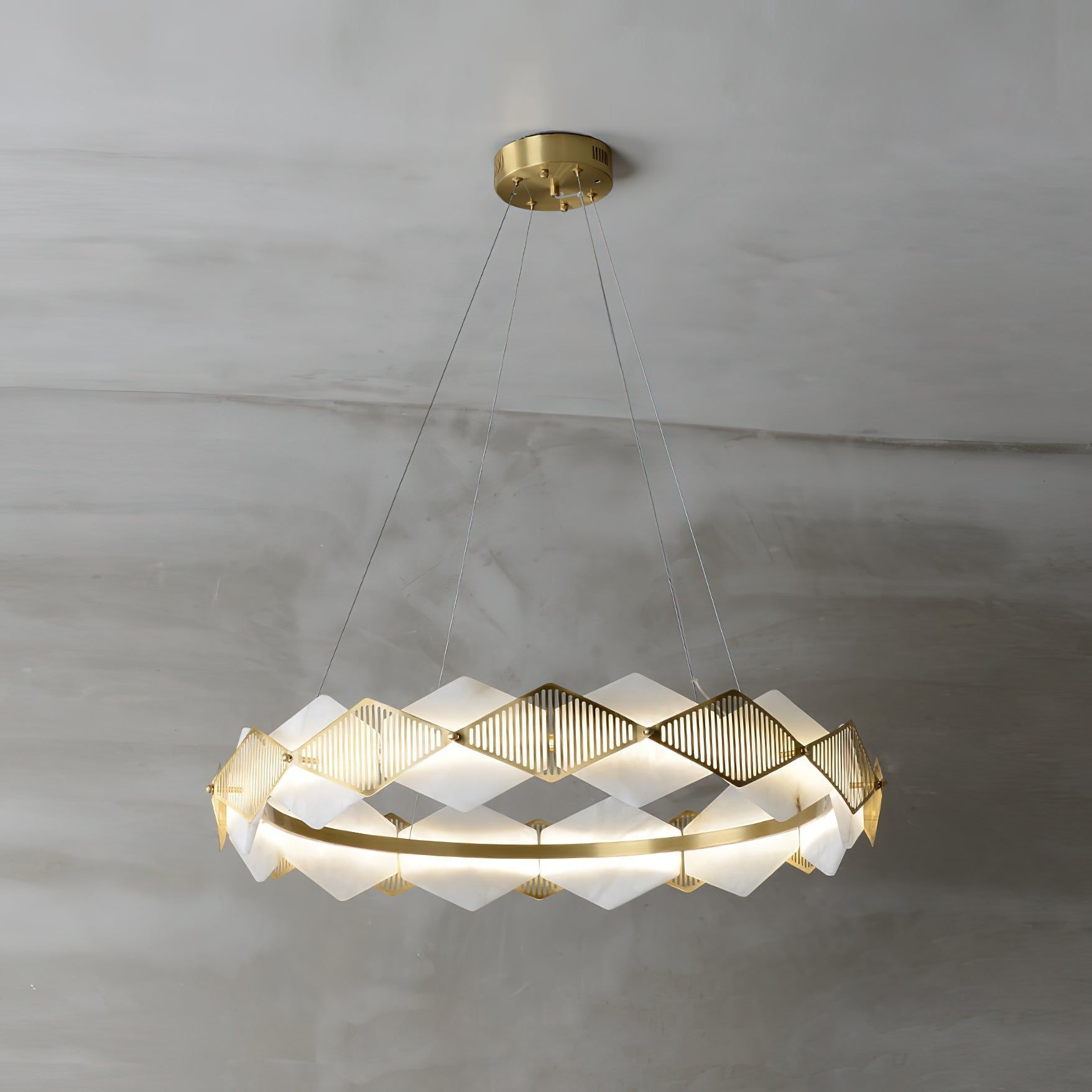 Lustrare Lustre Alabastre LED Minimaliste Moderne Rote - Neutralighting