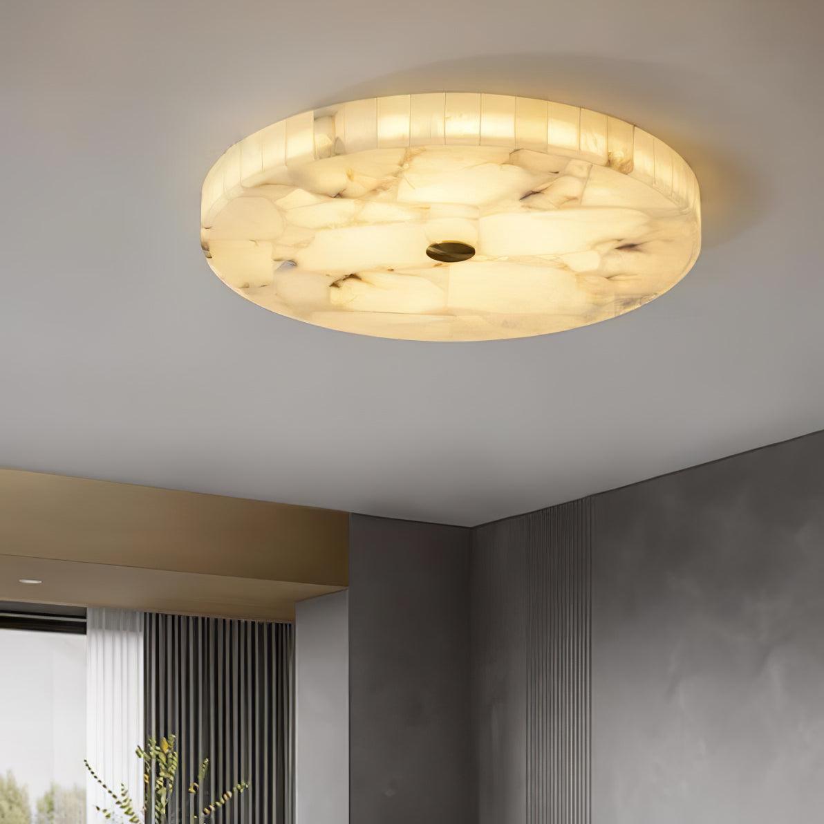 Delya Plafonnier Albâtre LED Rond