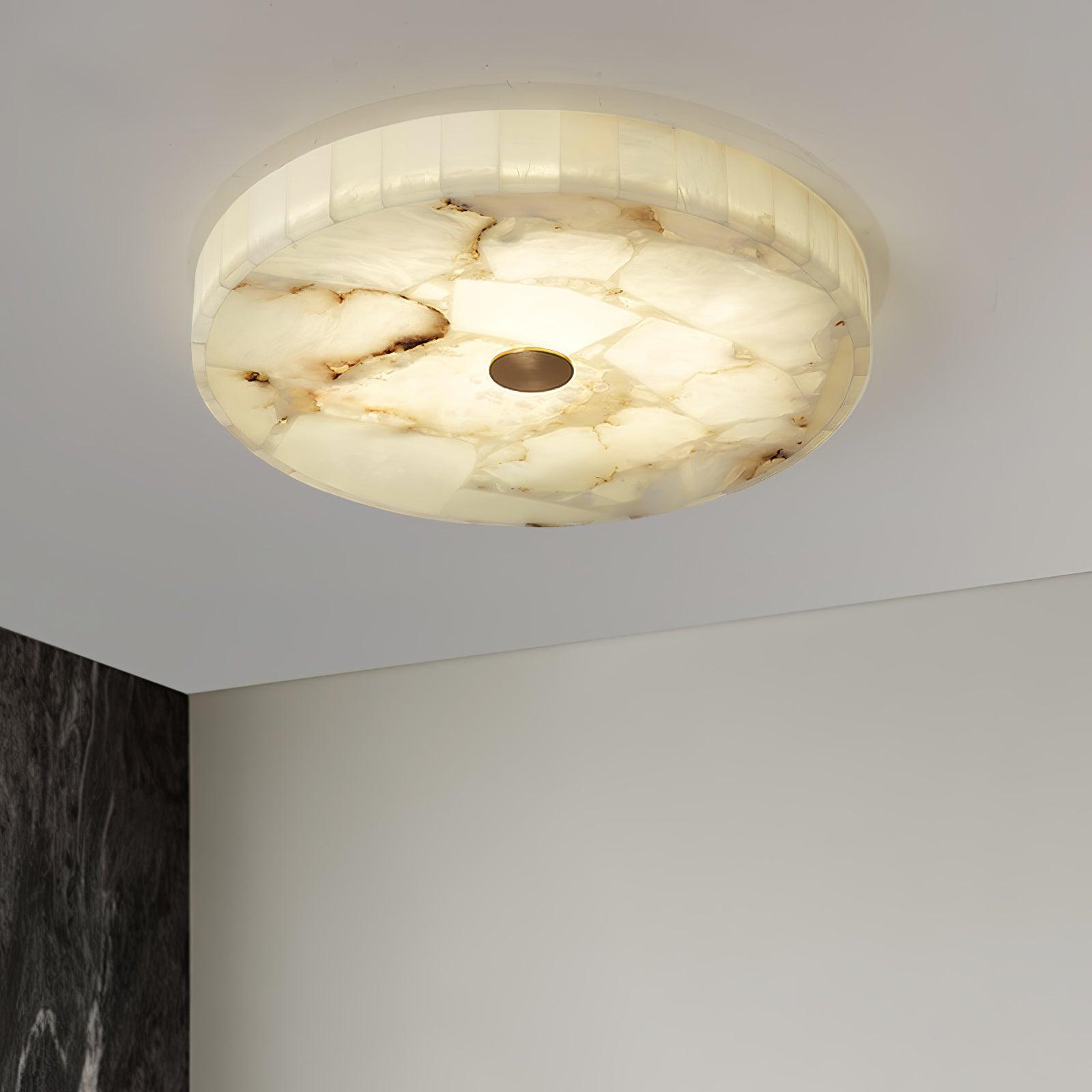 Delya Plafonnier Albâtre LED Rond
