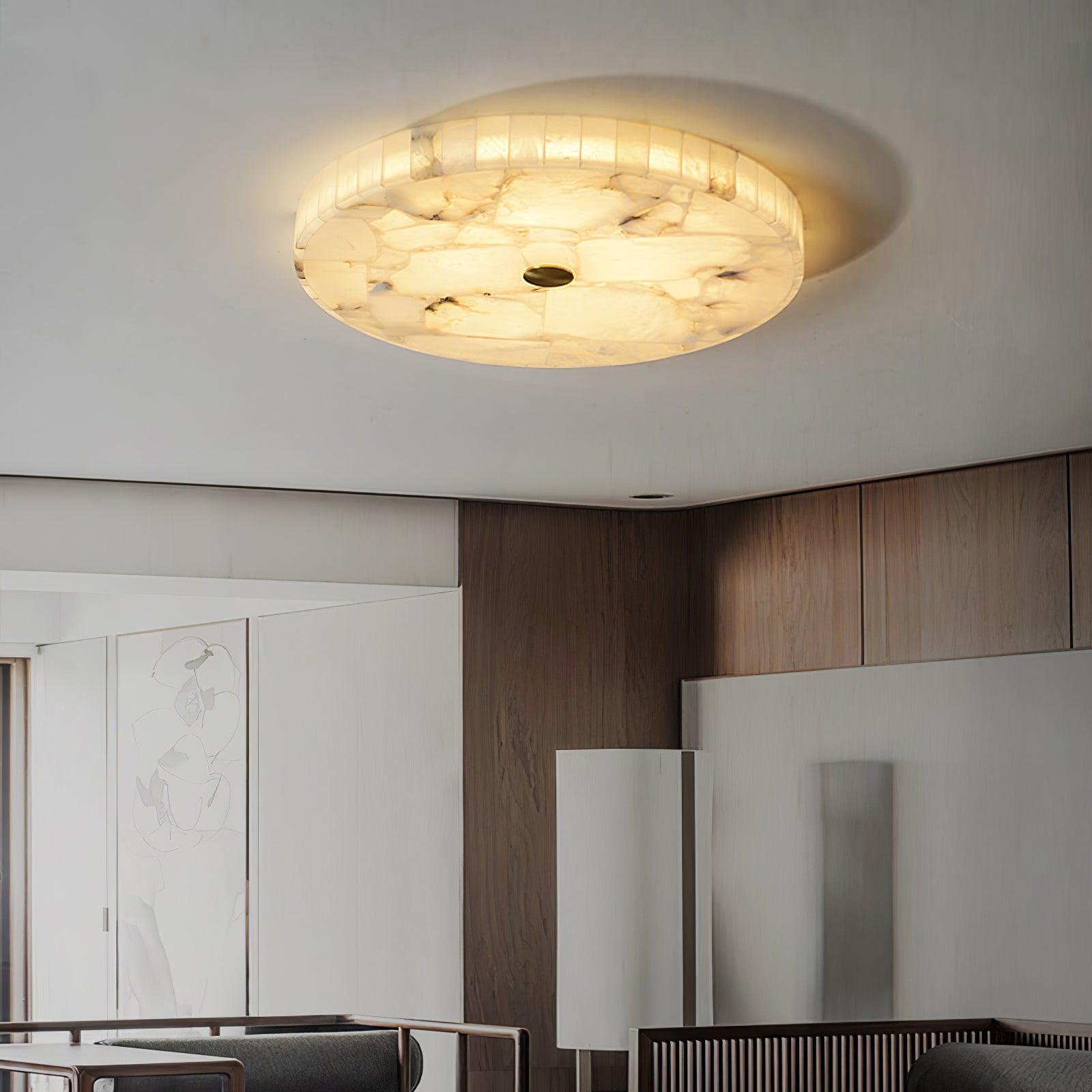 Delya Plafonnier Albâtre LED Rond