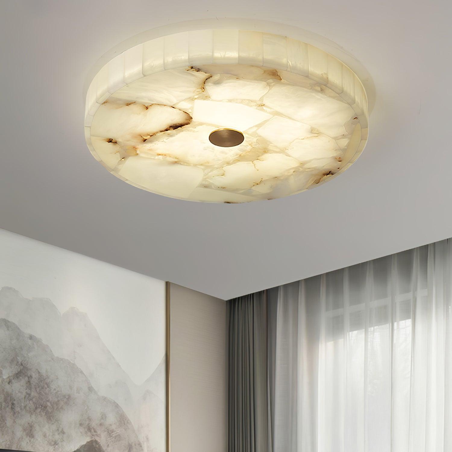 Delya Plafonnier Albâtre LED Rond