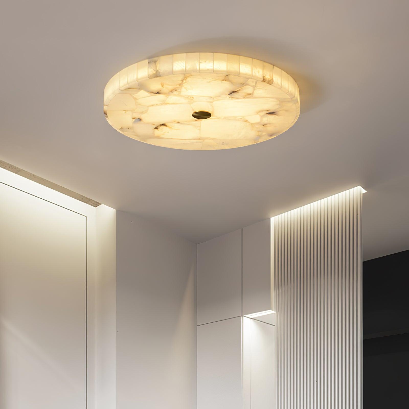 Delya Plafonnier Albâtre LED Rond