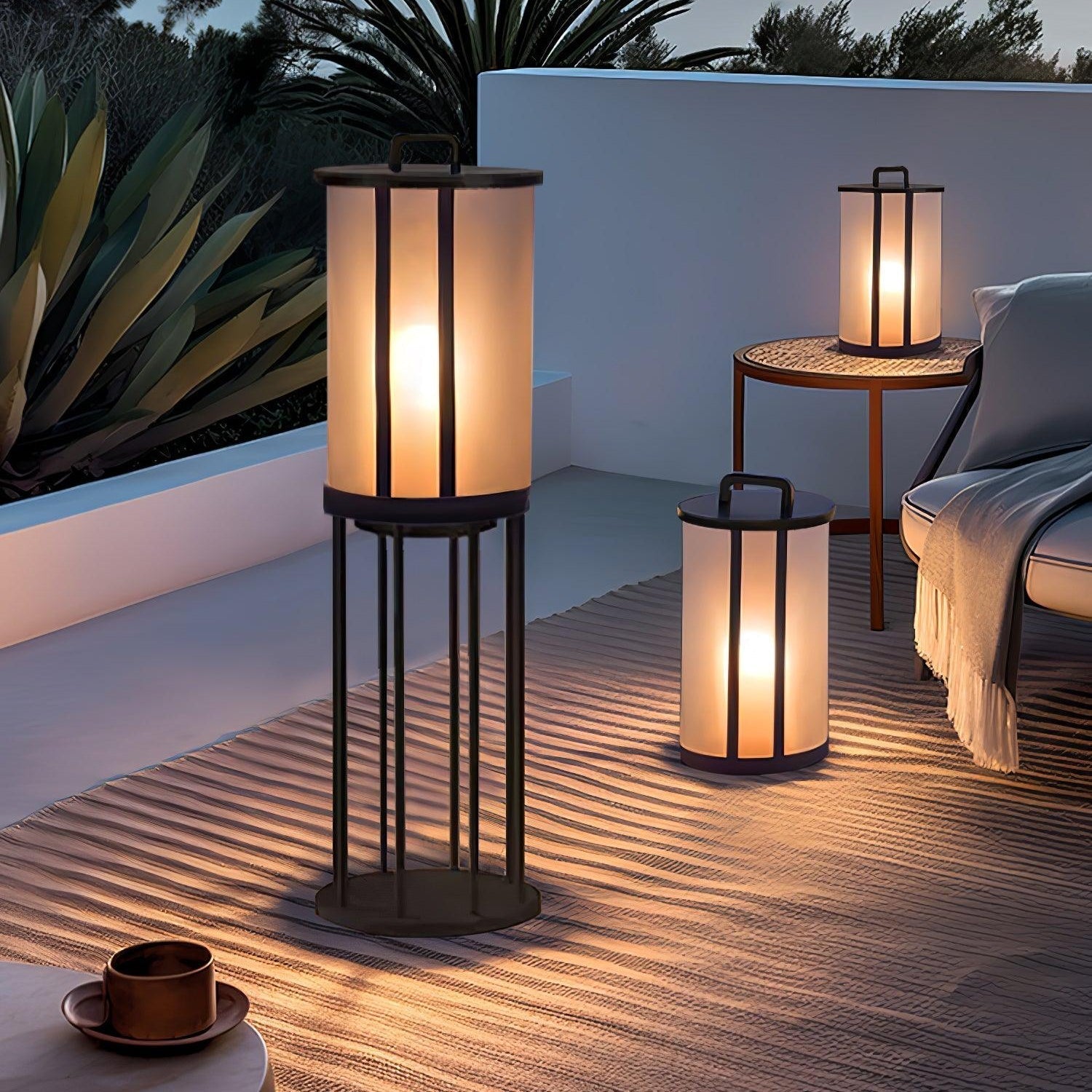 Ray Round Pillar Lantern Outdoor Light - Letslighting