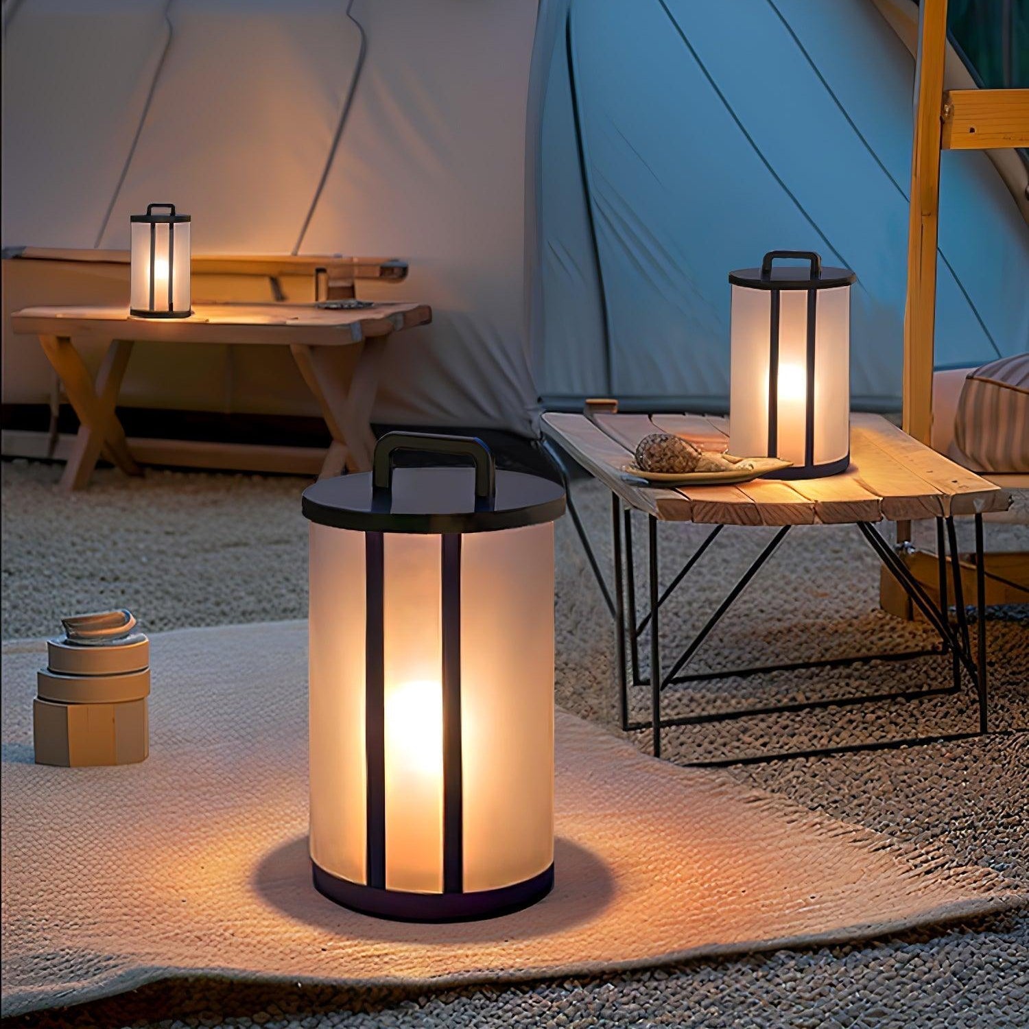 Ray Round Pillar Lantern Outdoor Light - Letslighting