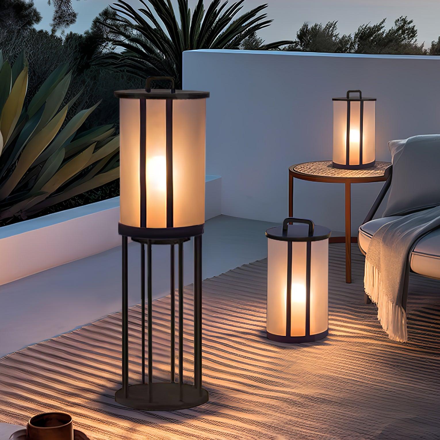 Ray Round Pillar Lantern Outdoor Light - Letslighting