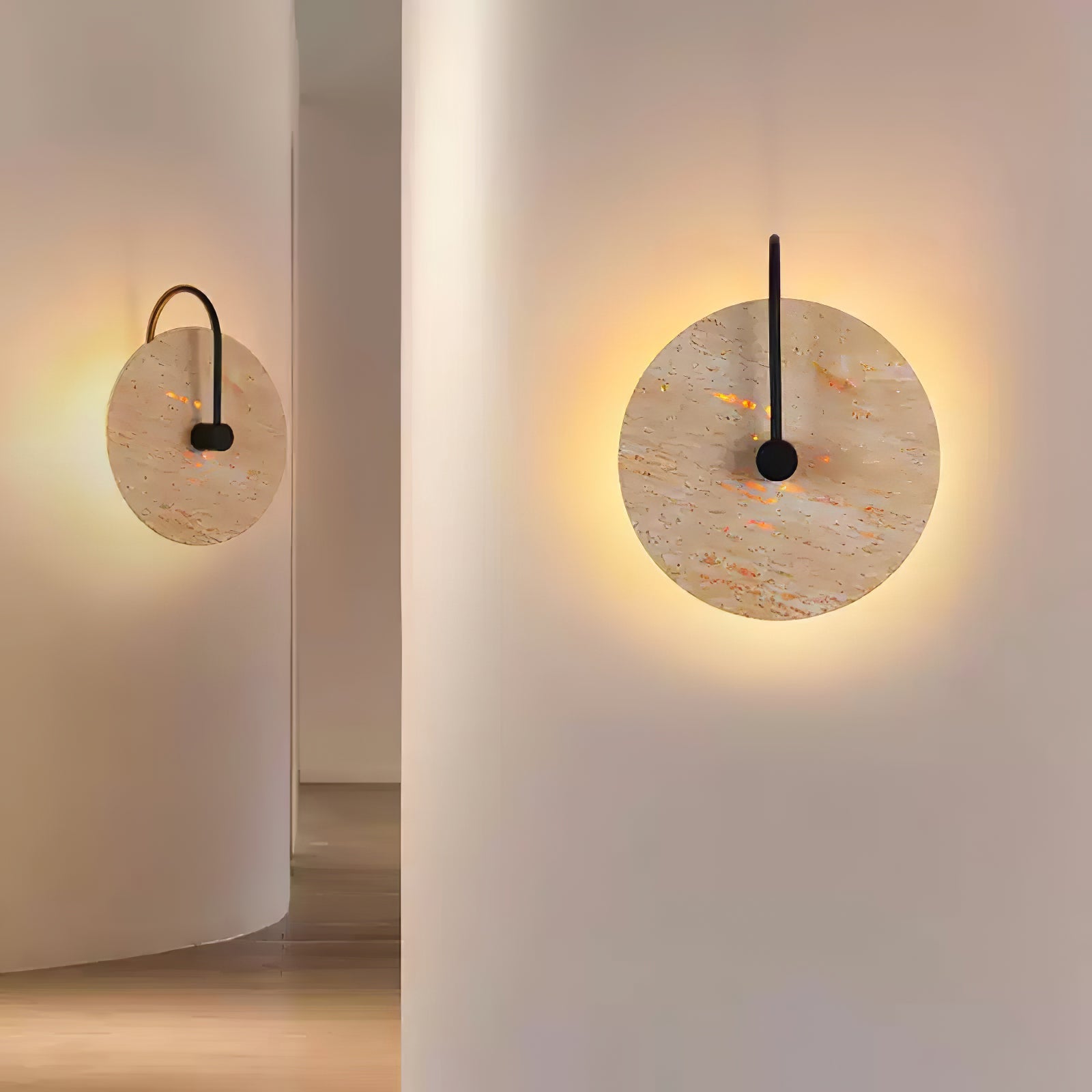 Kara Applique Murale Minimaliste en Travertin - Neutralighting