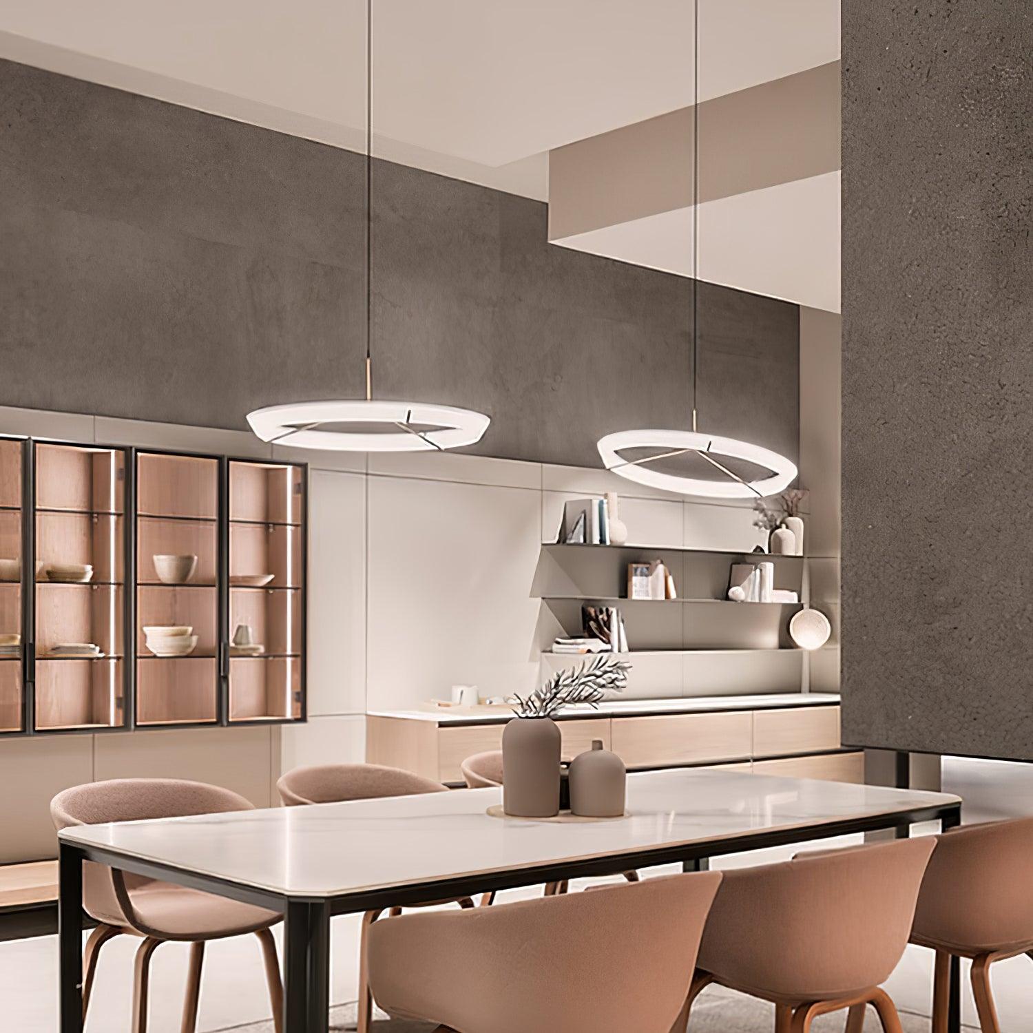Vielle Lampe Suspendue Circulaire Élégante Moderne Ronde - Neutralighting