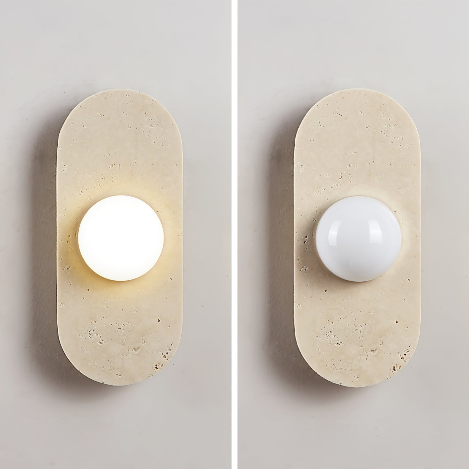 Zasoliel Applique Murale Minimaliste en Travertin - Neutralighting