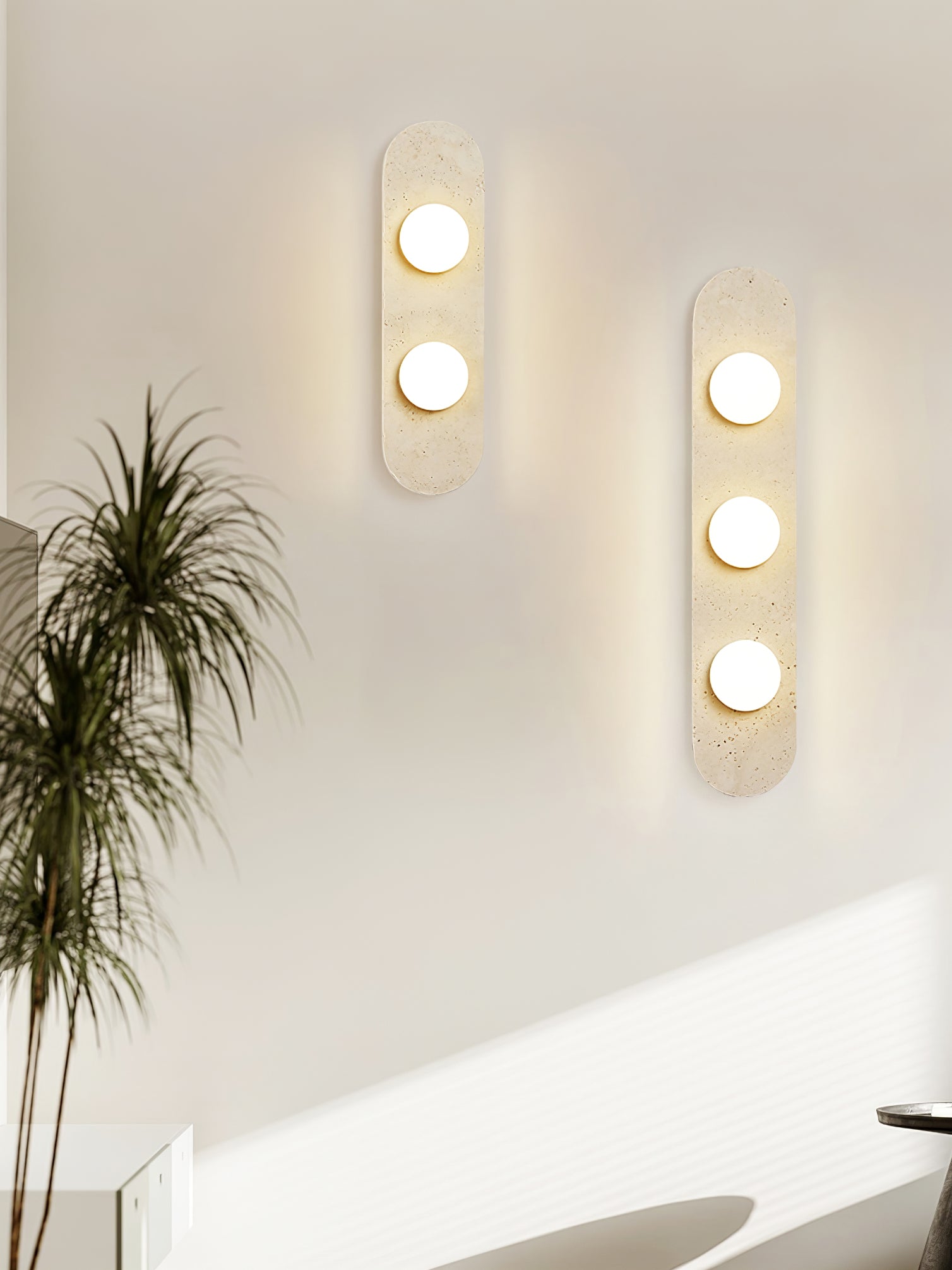 Zasoliel Applique Murale Minimaliste en Travertin - Neutralighting