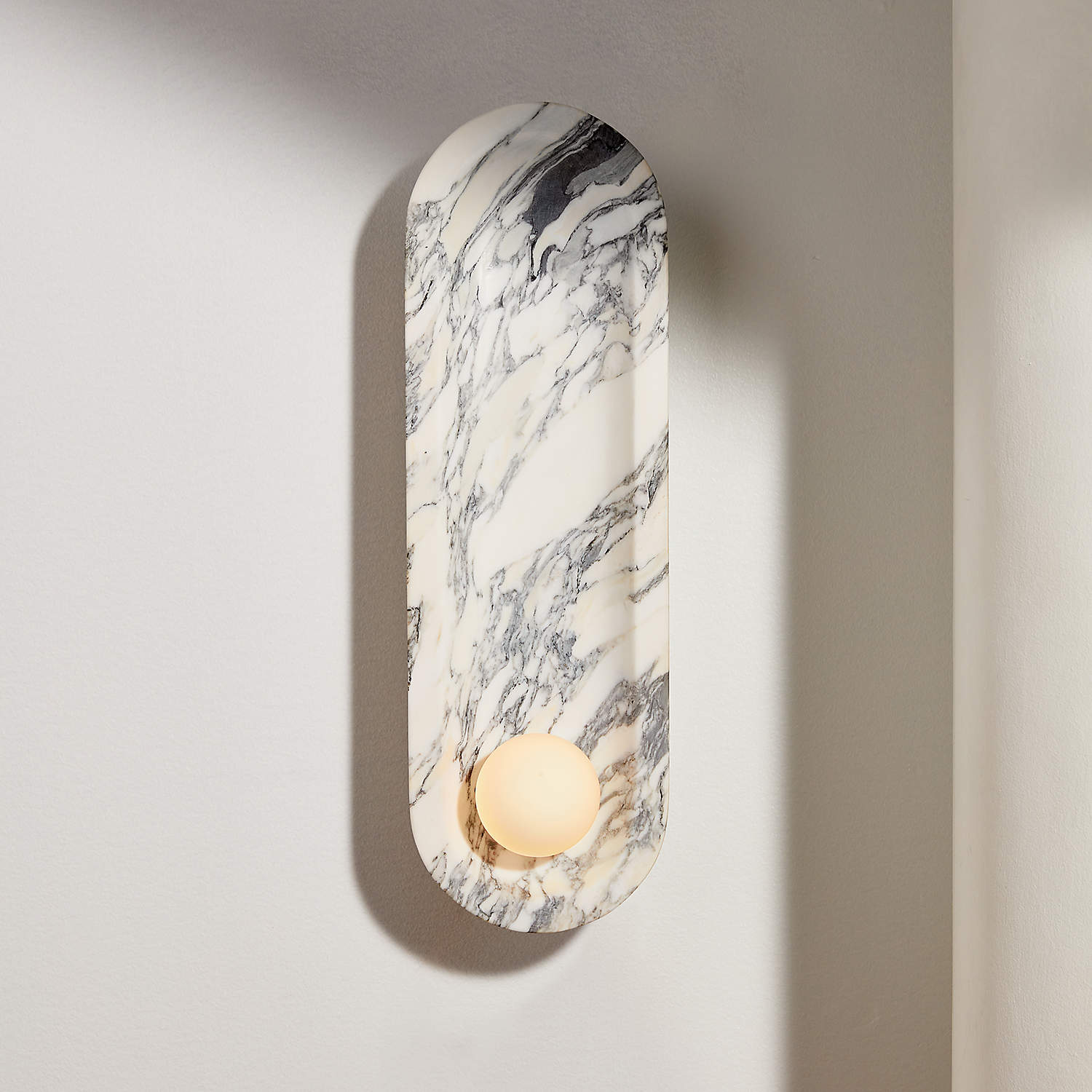 Alsolarae Modern Minimalist Marble Glass Wall Lamp - Lamp Copper