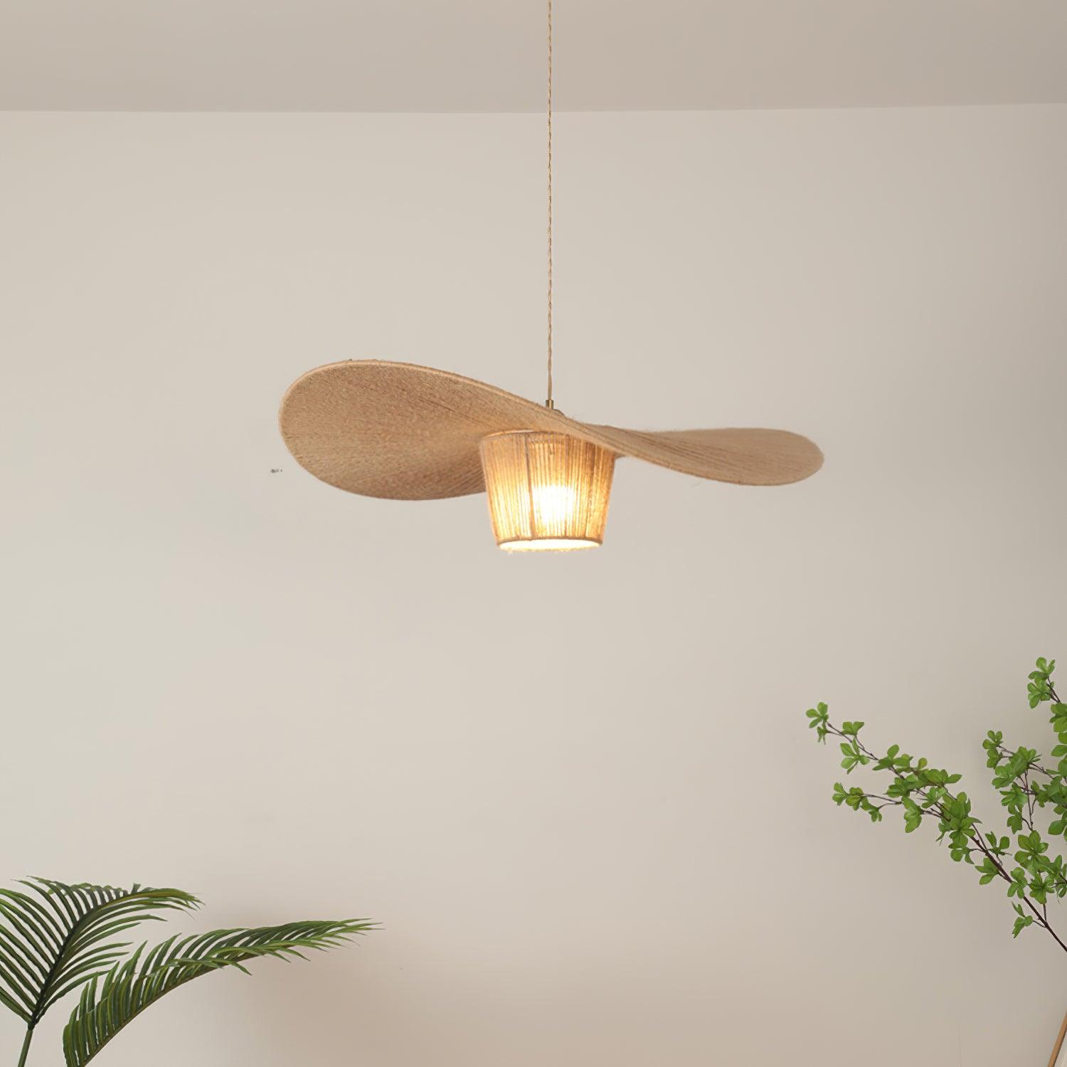 Rustique Chapeau Chanvre Suspension - Neutralighting