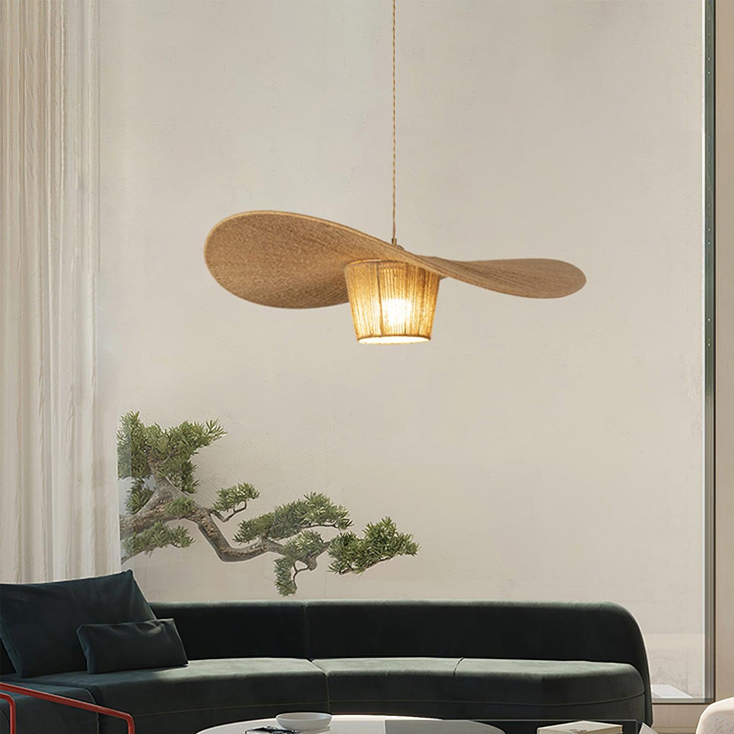 Rustique Chapeau Chanvre Suspension - Neutralighting