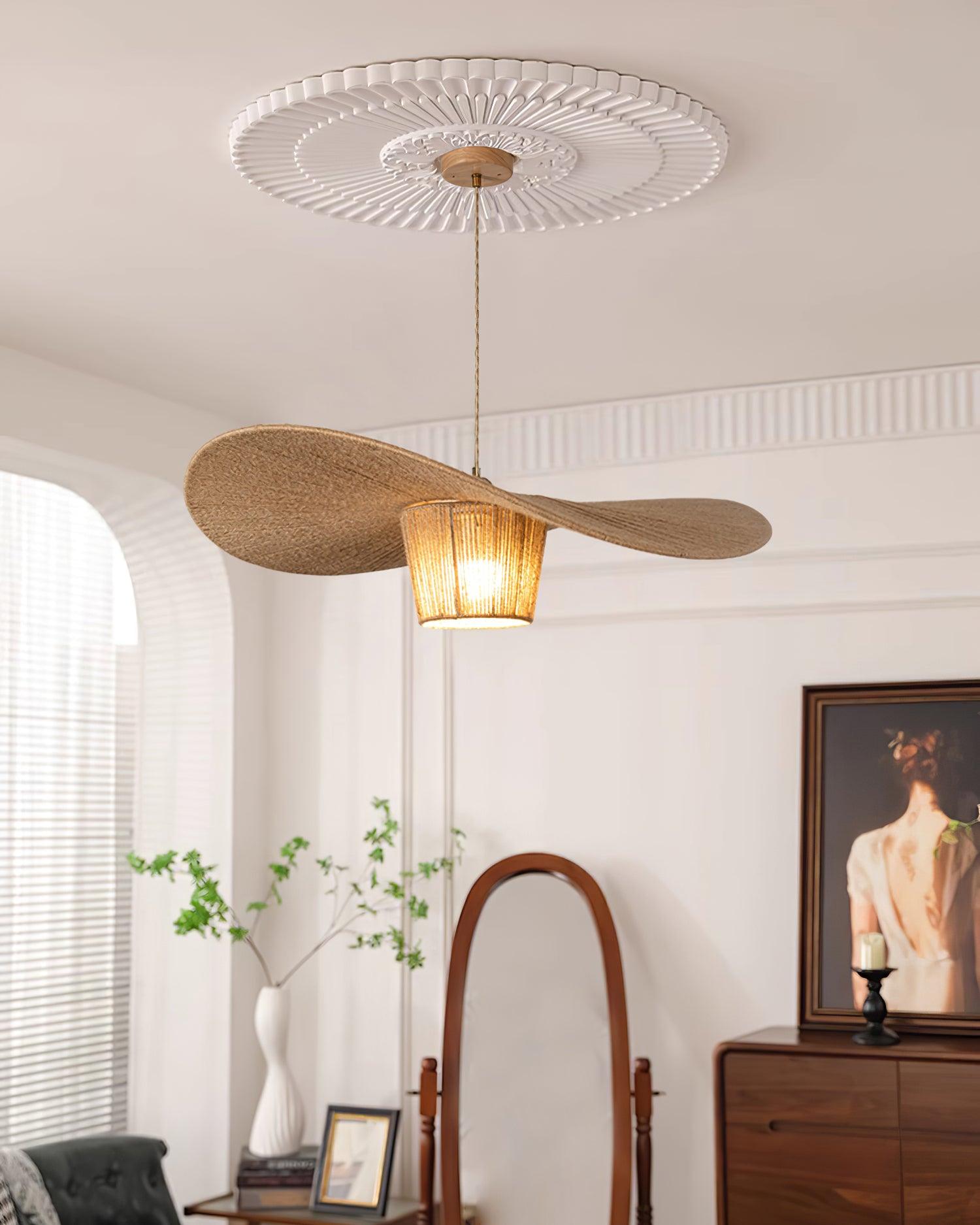 Rustique Chapeau Chanvre Suspension - Neutralighting