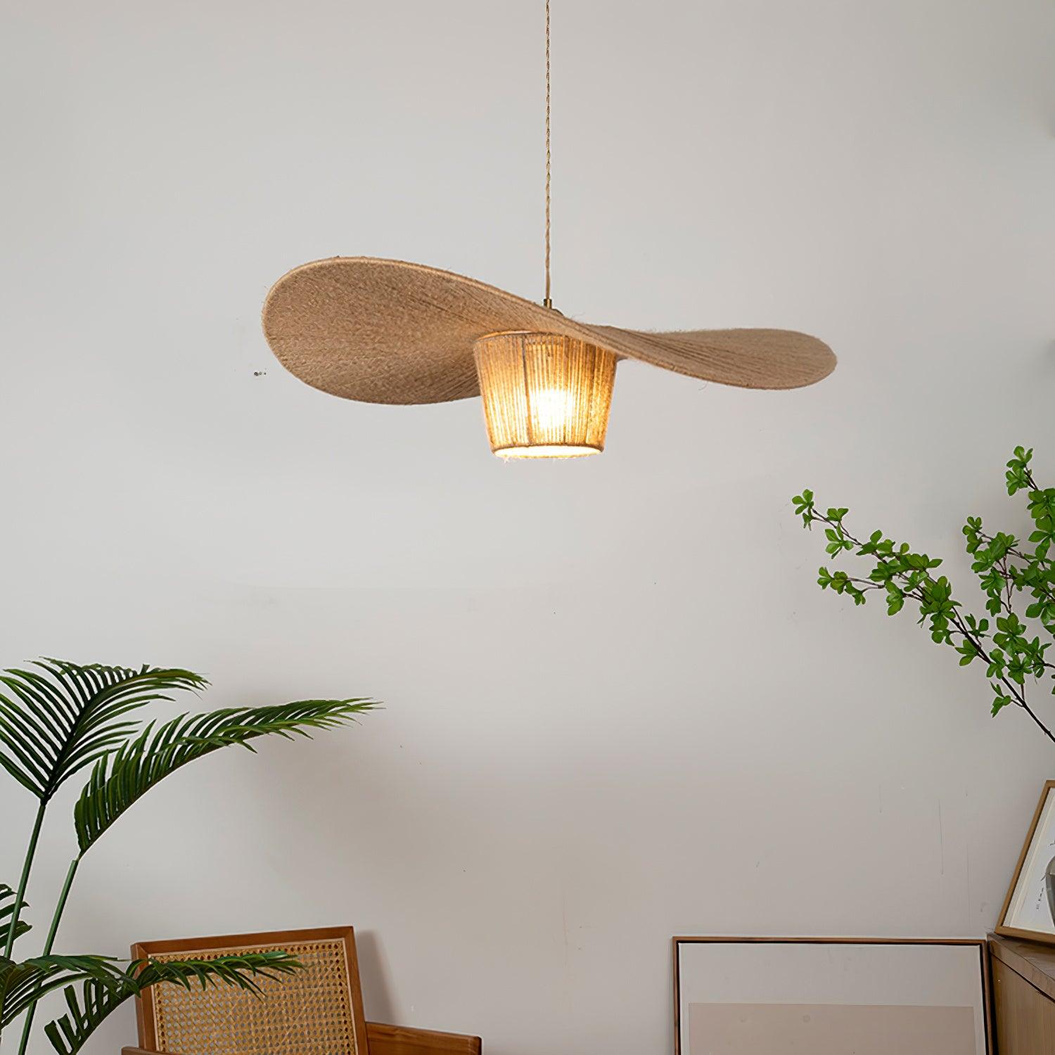 Rustique Chapeau Chanvre Suspension - Neutralighting