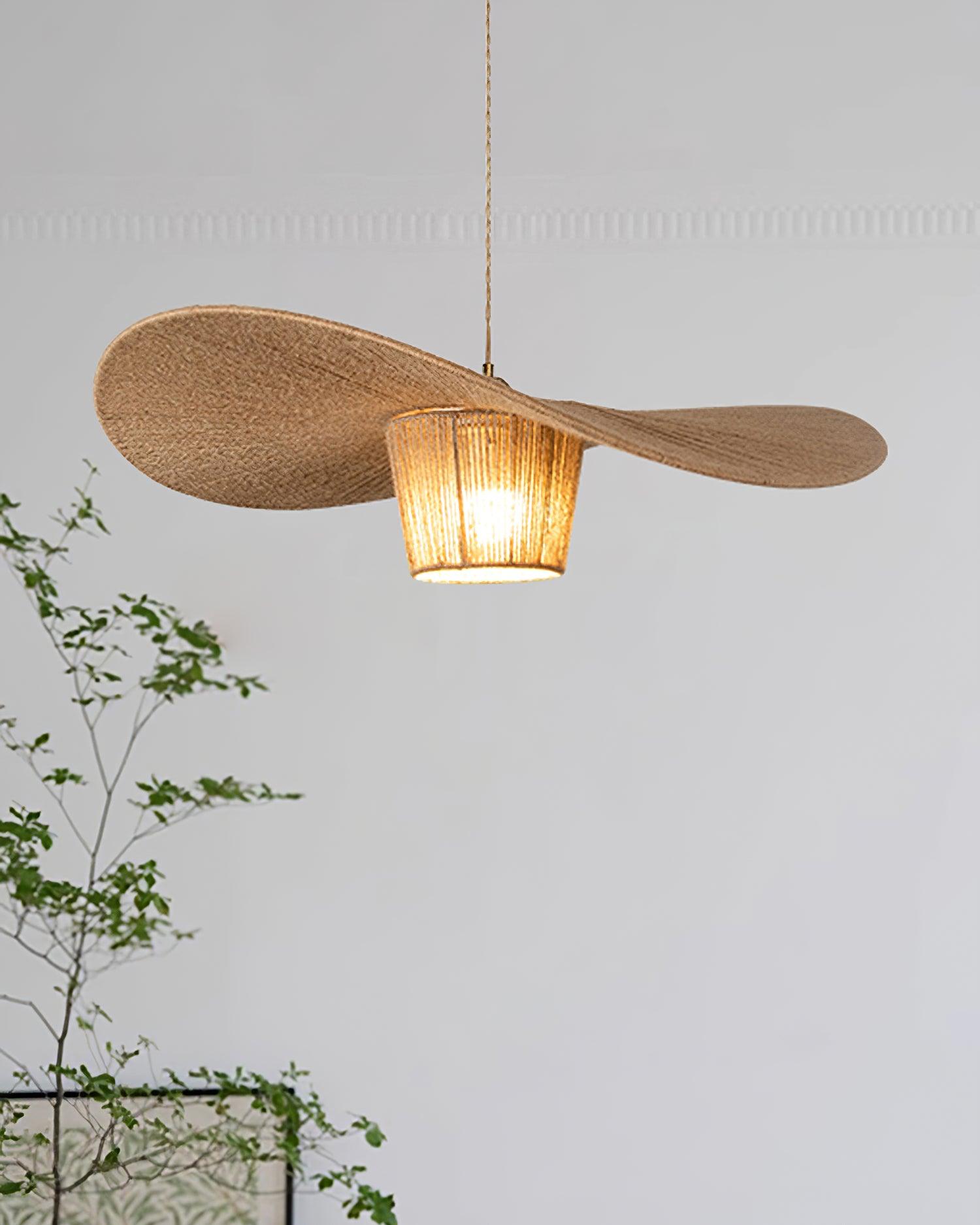 Rustique Chapeau Chanvre Suspension - Neutralighting