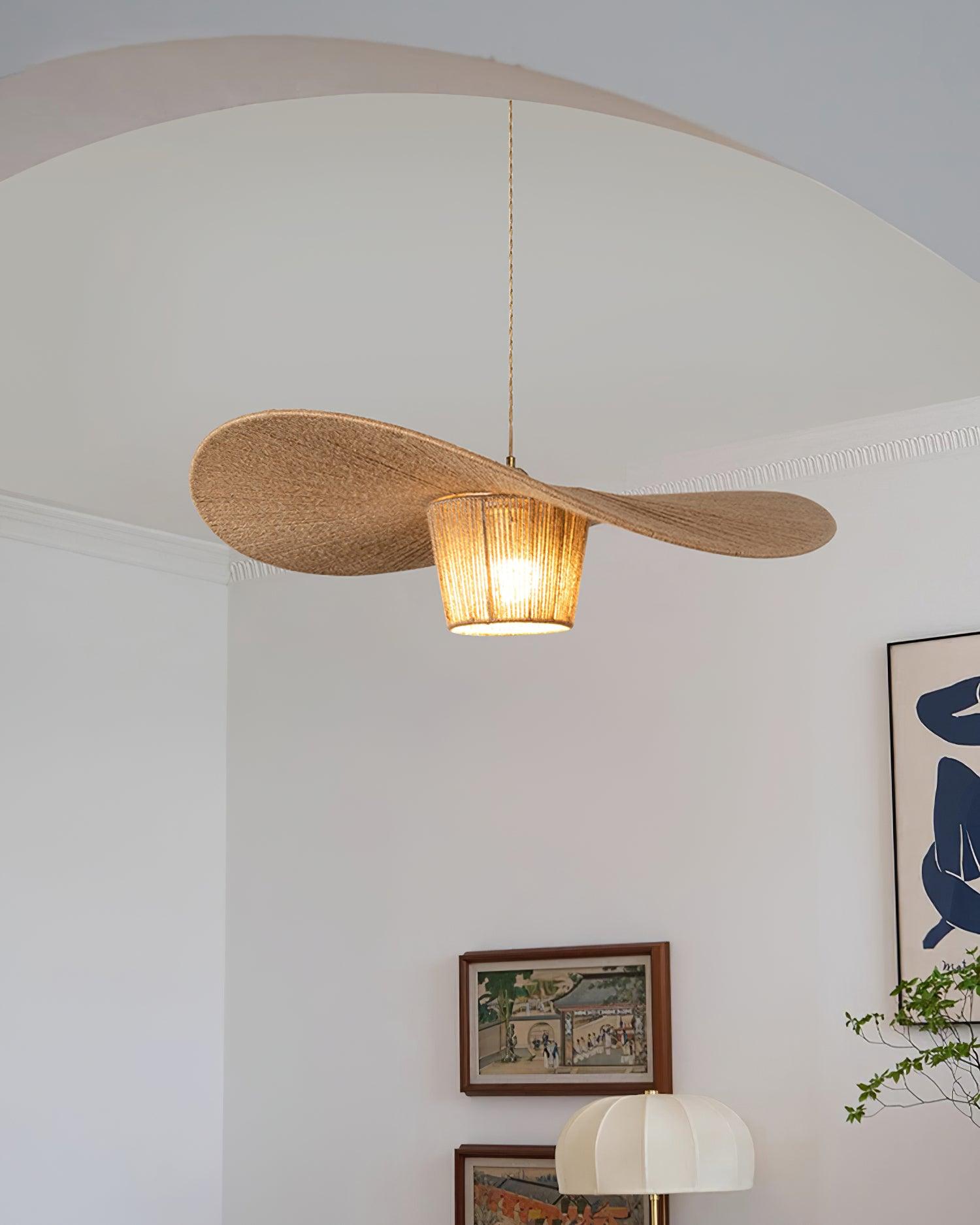 Rustique Chapeau Chanvre Suspension - Neutralighting