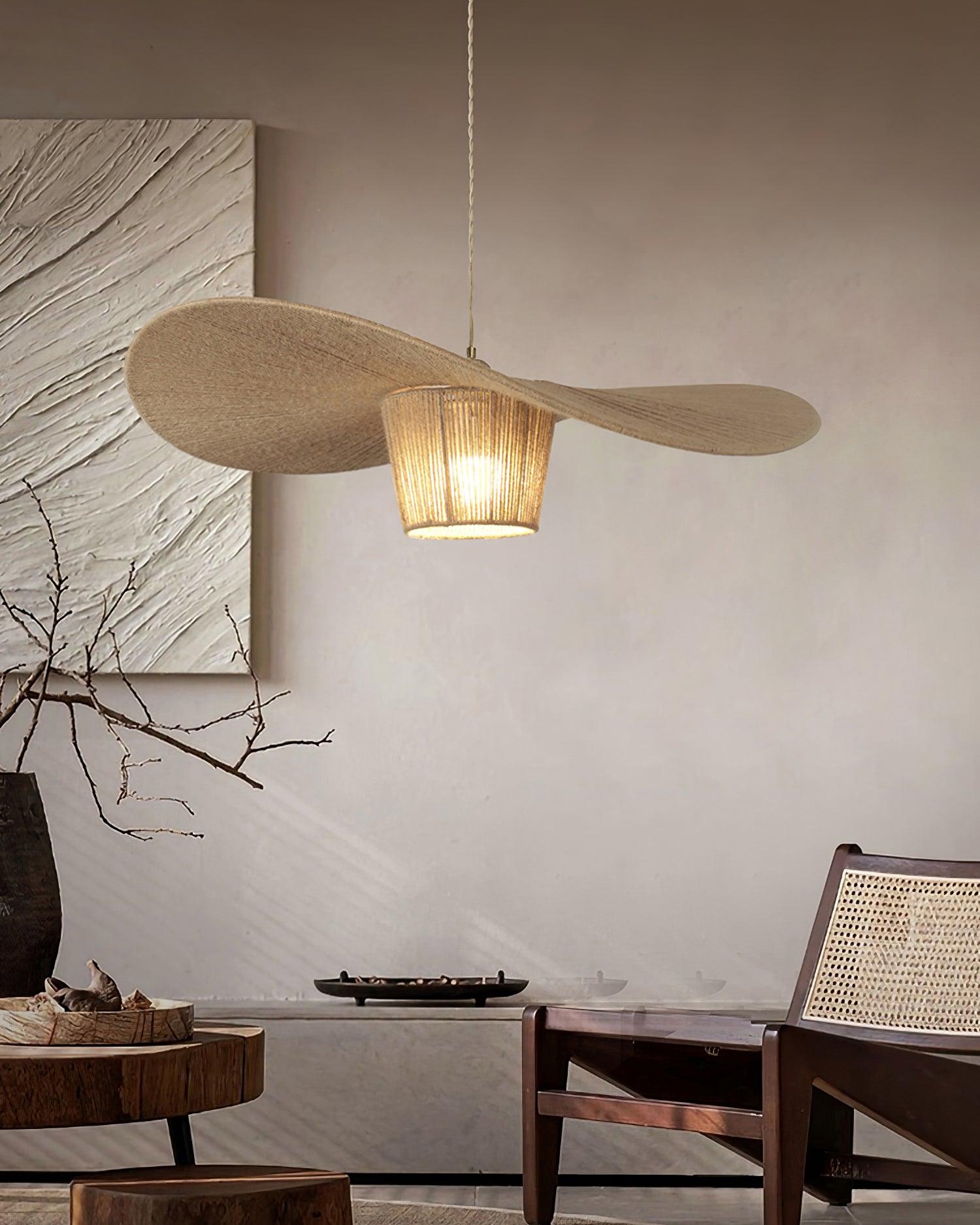 Rustique Chapeau Chanvre Suspension - Neutralighting