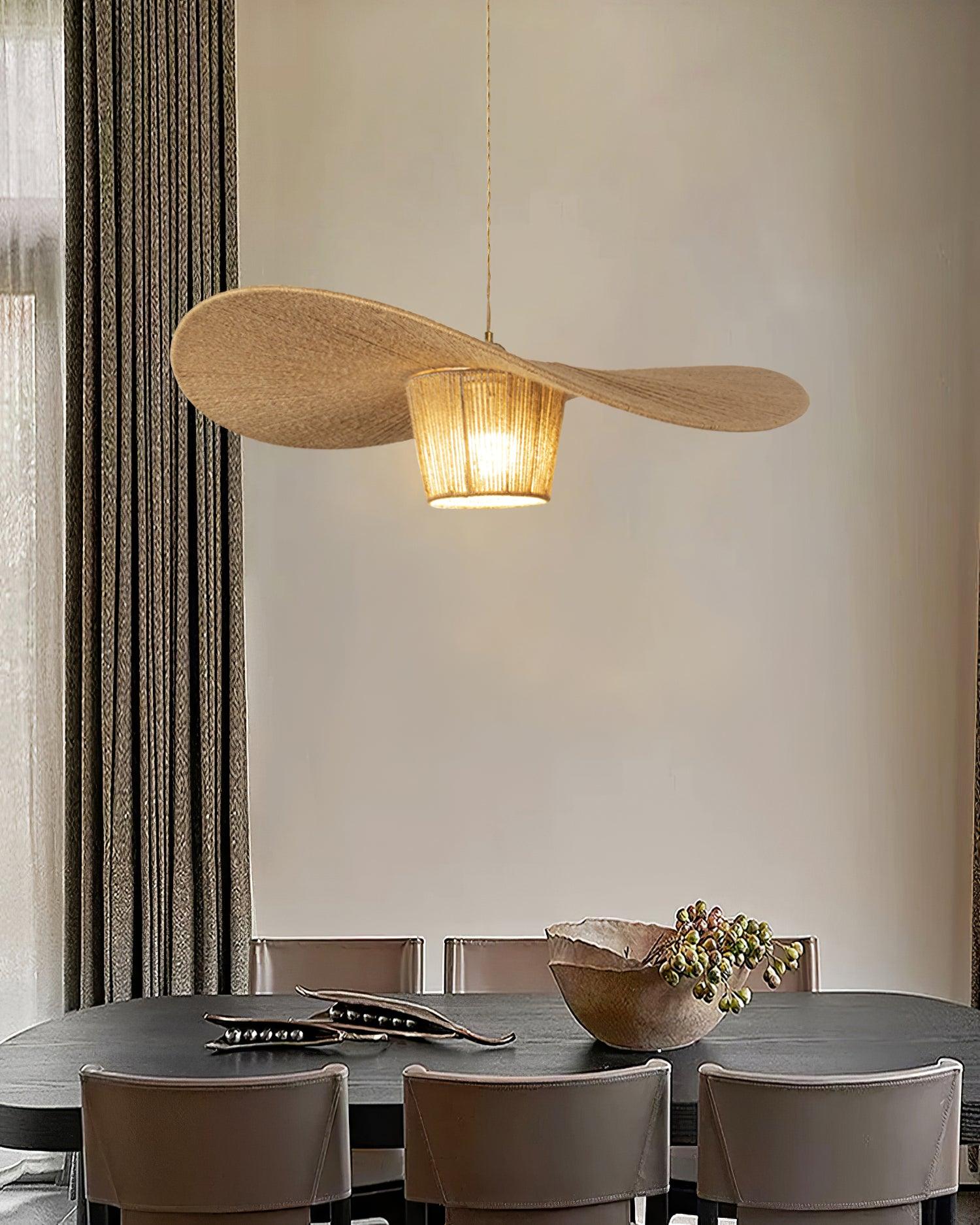 Rustique Chapeau Chanvre Suspension - Neutralighting