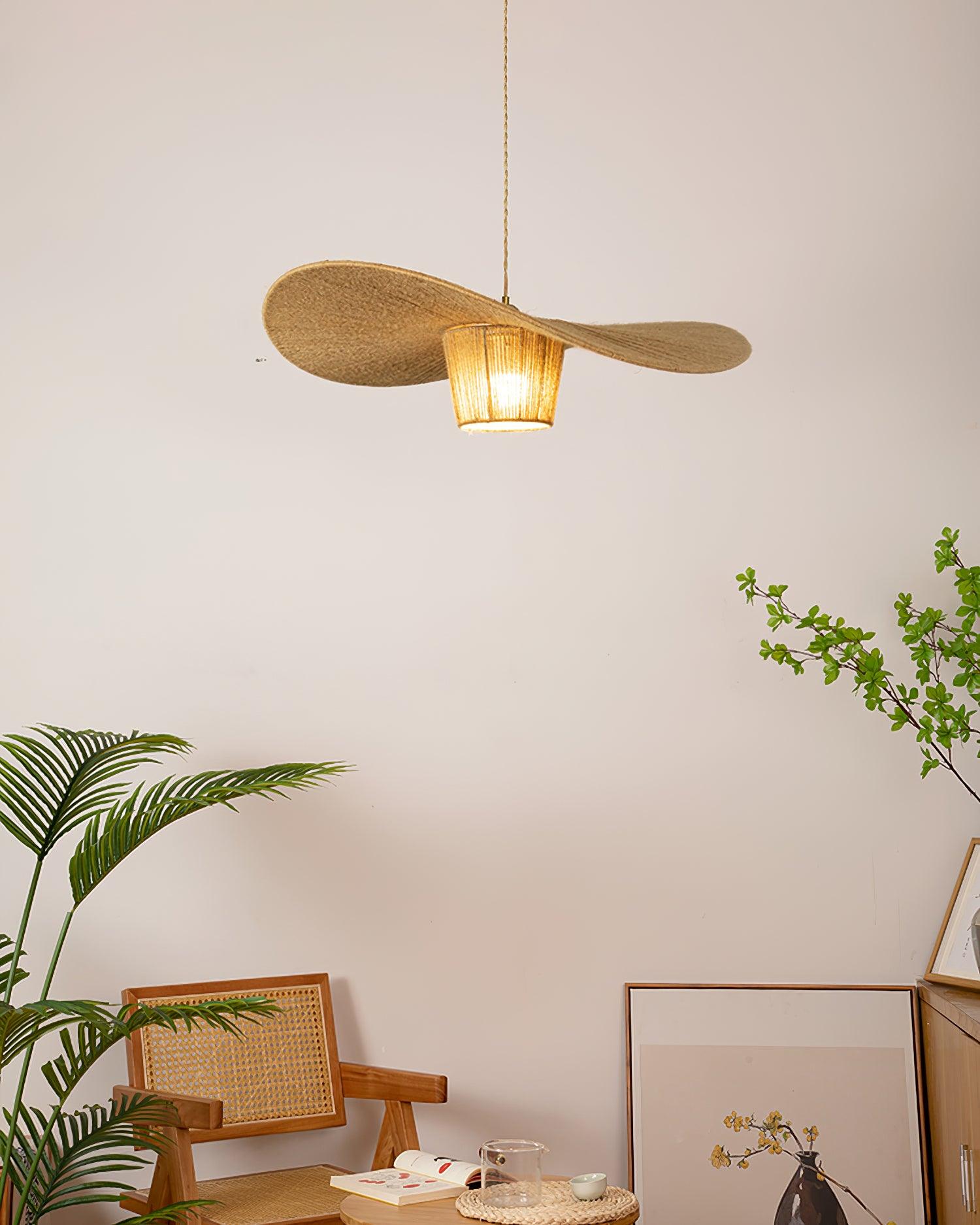 Rustique Chapeau Chanvre Suspension - Neutralighting