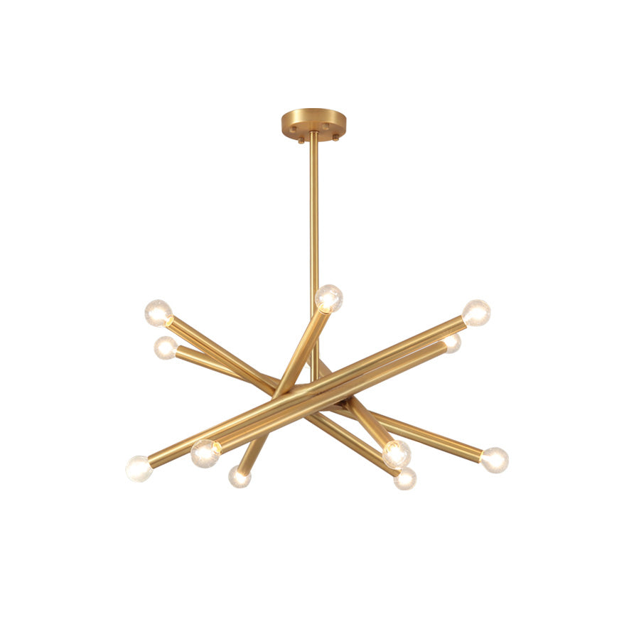 Erliren Modern Minimalist Metal Chandelier - Lamp Copper