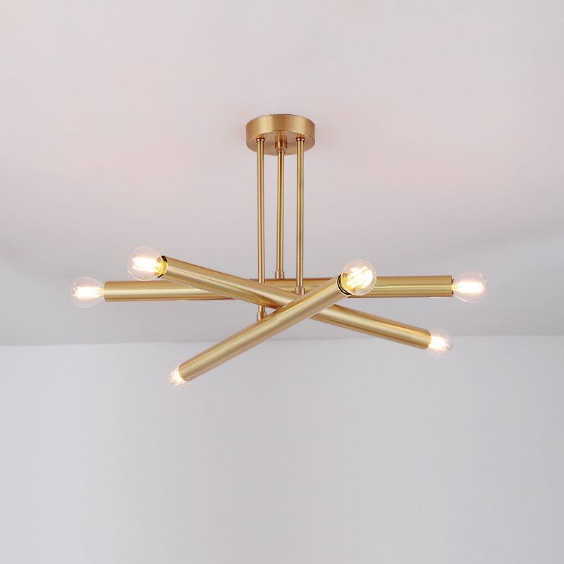 Erliren Modern Minimalist Metal Chandelier - Lamp Copper