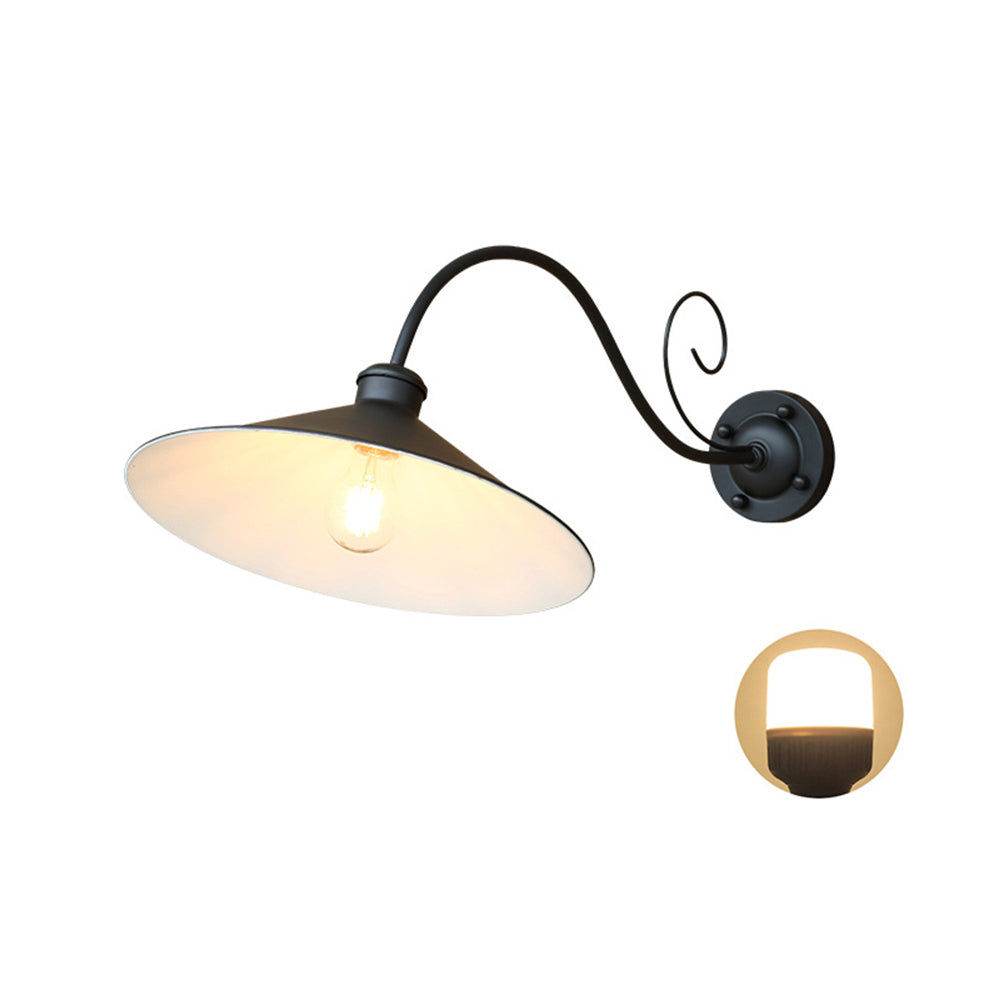 Silva Applique Murale Extérieure Cône Moderne, Métal, Noir/Argent Ancien, Extérieur - Neutralighting