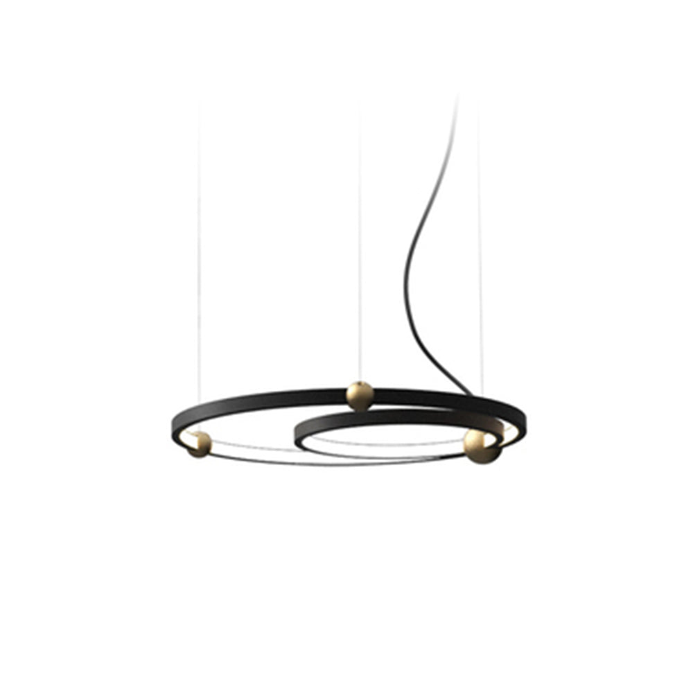 Arisha Suspension Anneau Moderne, Métal/Acrylique, Noir, Salon/Salle à Manger - Neutralighting