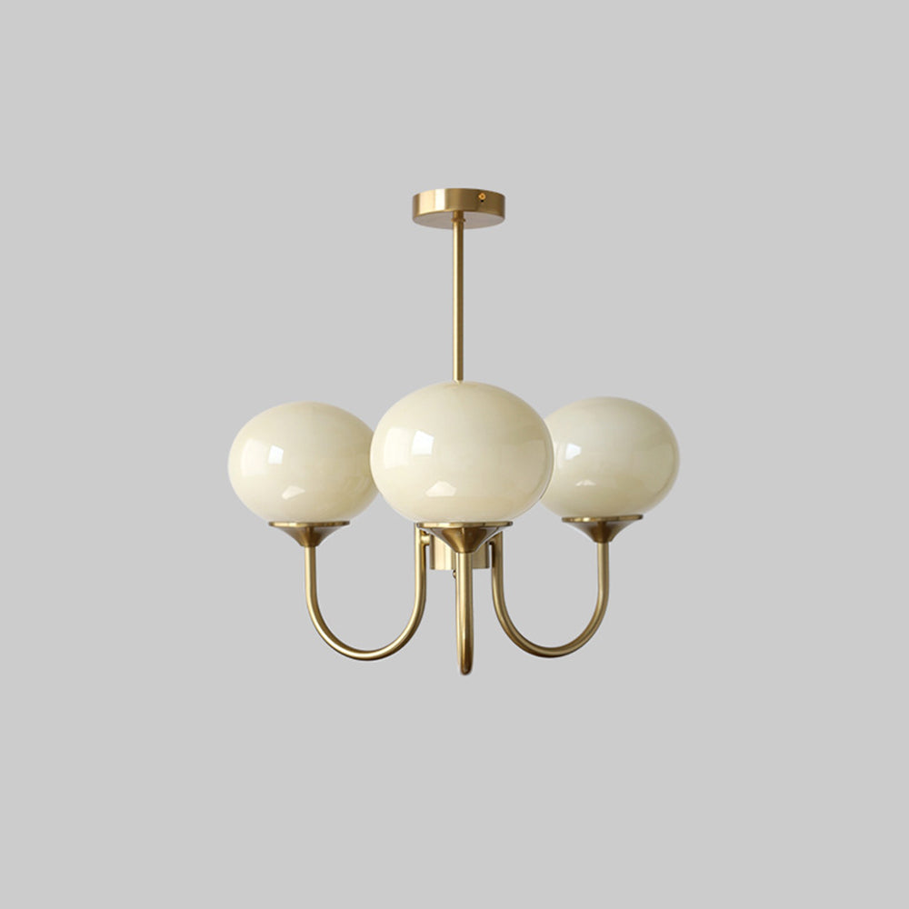 Valentina Lustre Boule Classique, Métal/Verre, Blanc/Rose/Beige, Bureau/Salon - Neutralighting