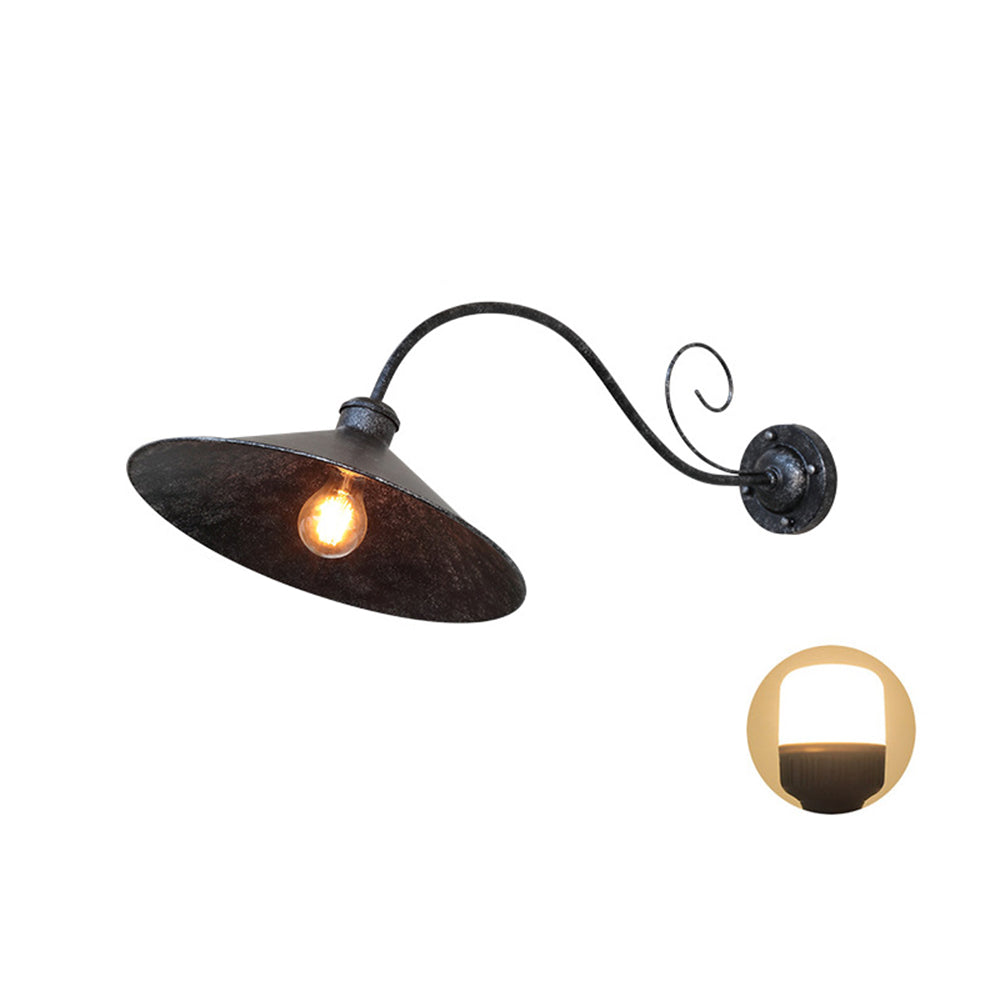 Silva Applique Murale Extérieure Cône Moderne, Métal, Noir/Argent Ancien, Extérieur - Neutralighting