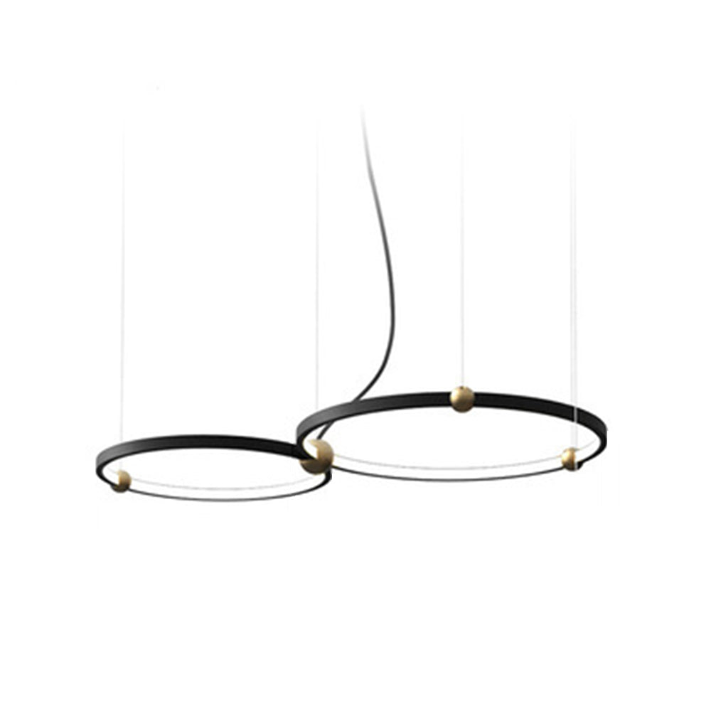 Arisha Suspension Anneau Moderne, Métal/Acrylique, Noir, Salon/Salle à Manger - Neutralighting