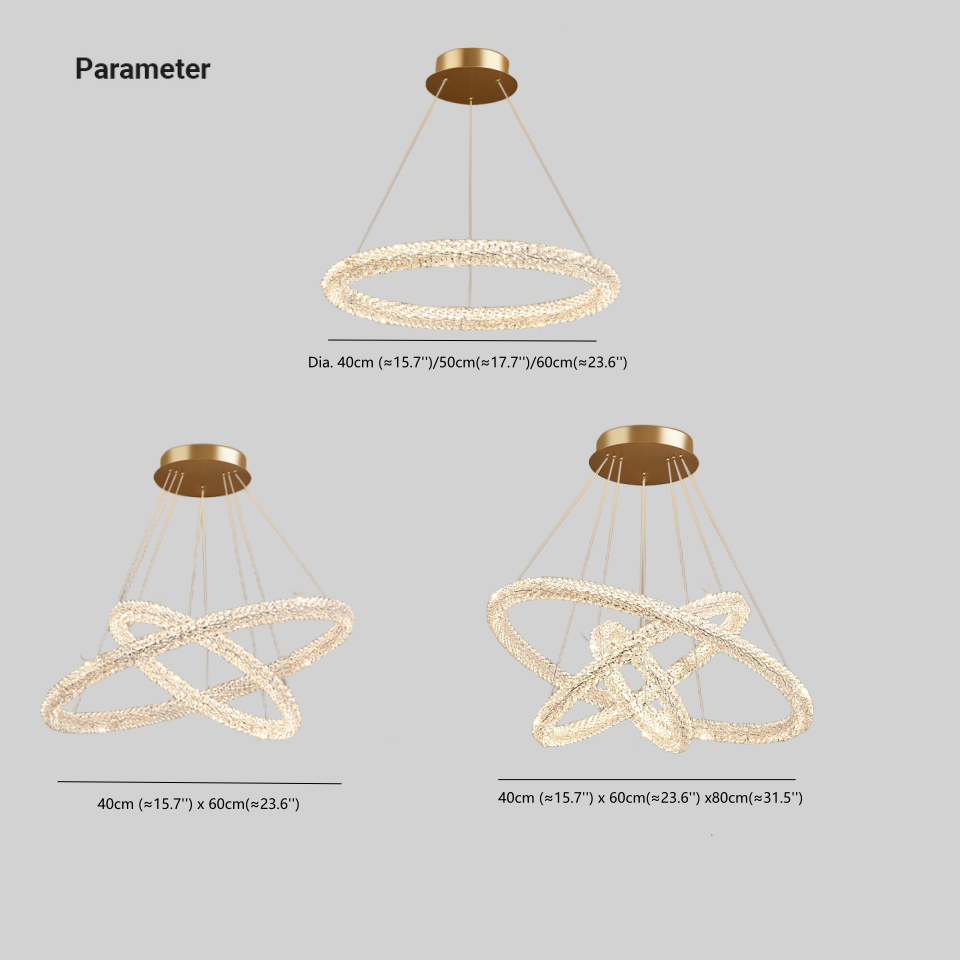 Kristy Suspension Anneau Minimaliste, Metal/Cristal, Blanc, Chambre - Neutralighting