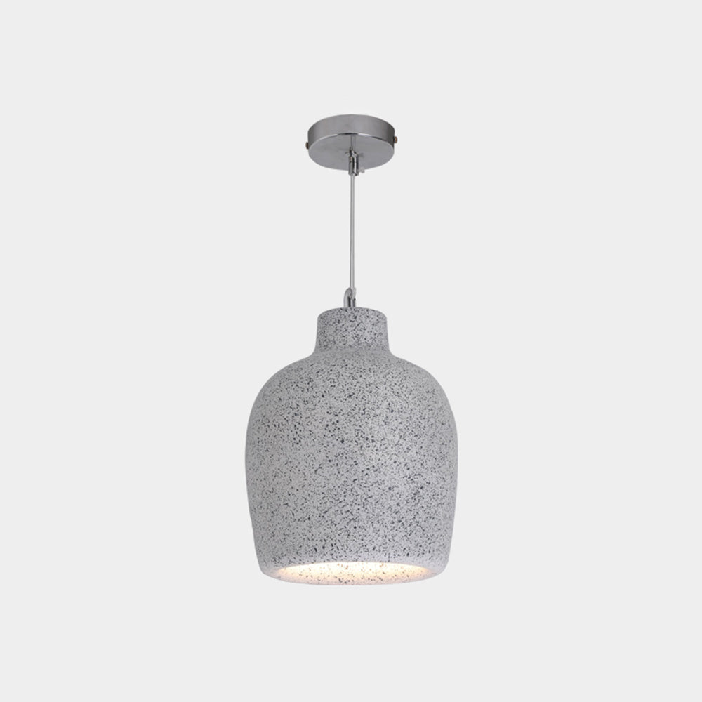 Avi Suspension Pot Retro, Résine/Acrylique, Gris/Blanc, Salon - Neutralighting
