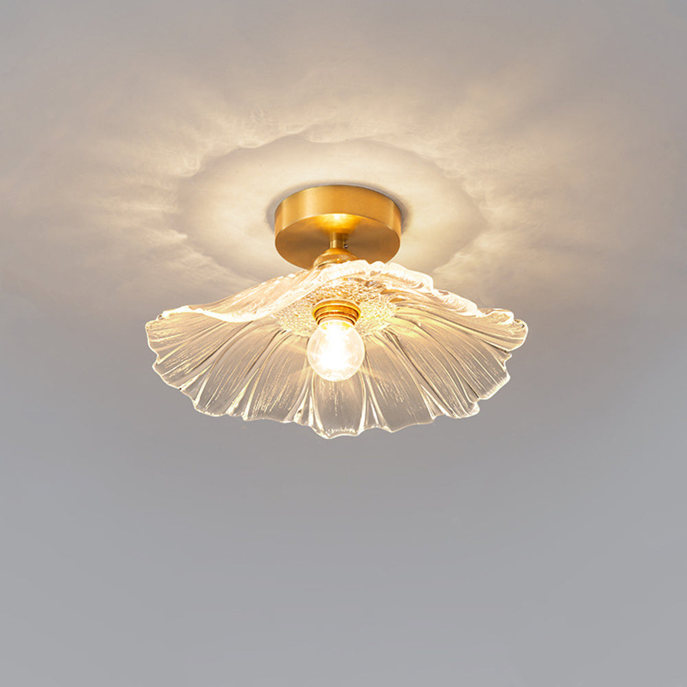 Arisha Suspension Dôme Vintage, Cuivre/Verre, Transparent/Vert, Chambre à Coucher/Salon - Neutralighting