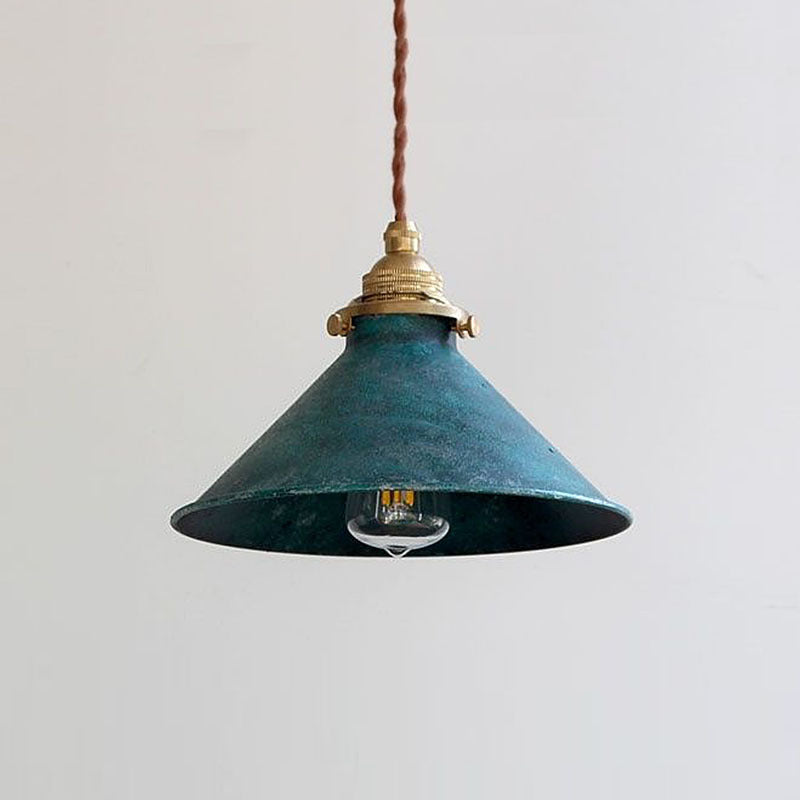 Silva Vintage Rustique LED Suspension Métal Bleu Cuisine Balcon - Neutralighting